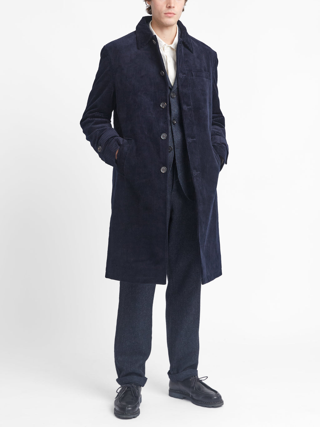  Grandpa Coat Melrose Cord Navy
