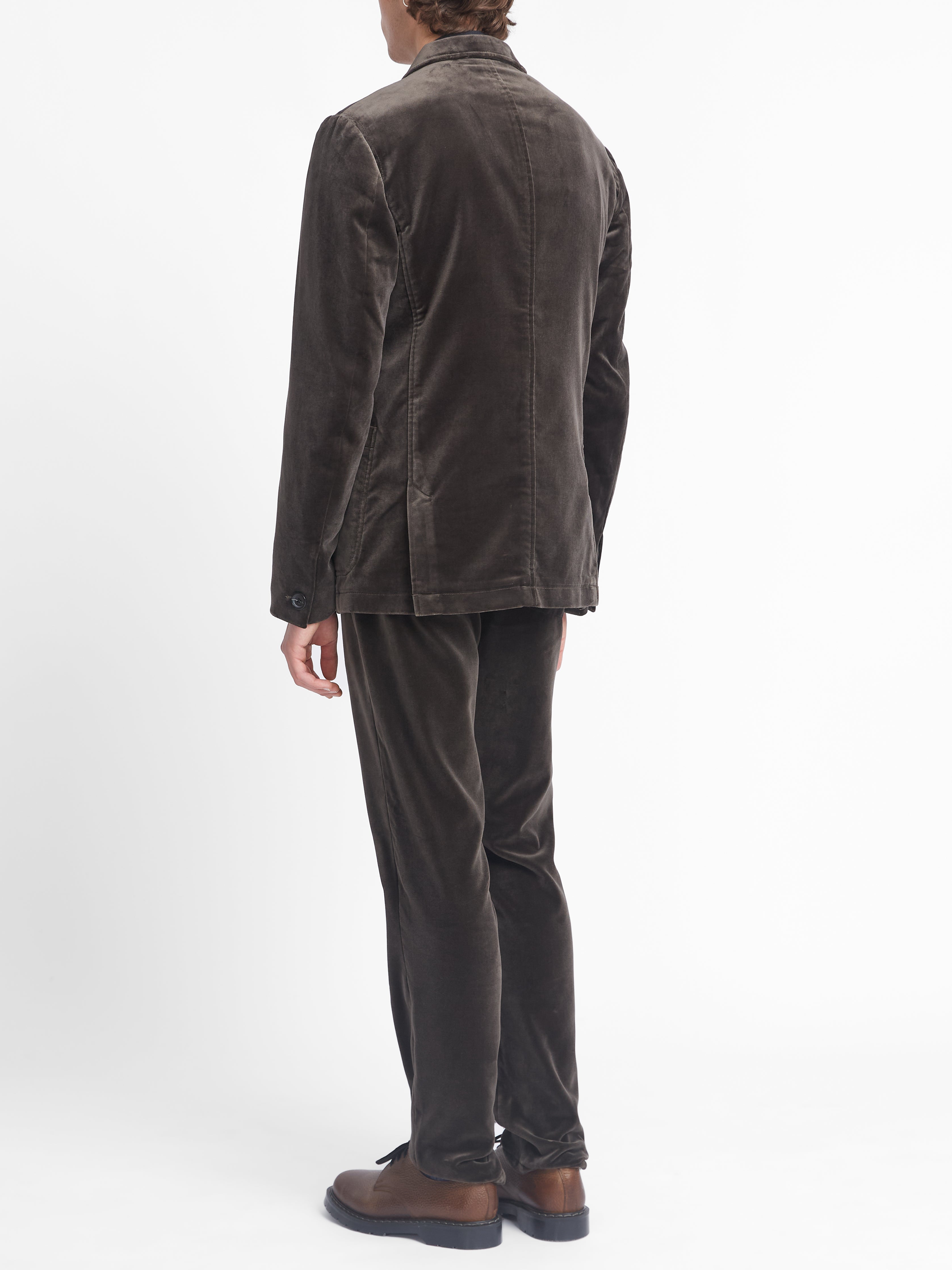  Mole Grey Velvet Mansfield Suit