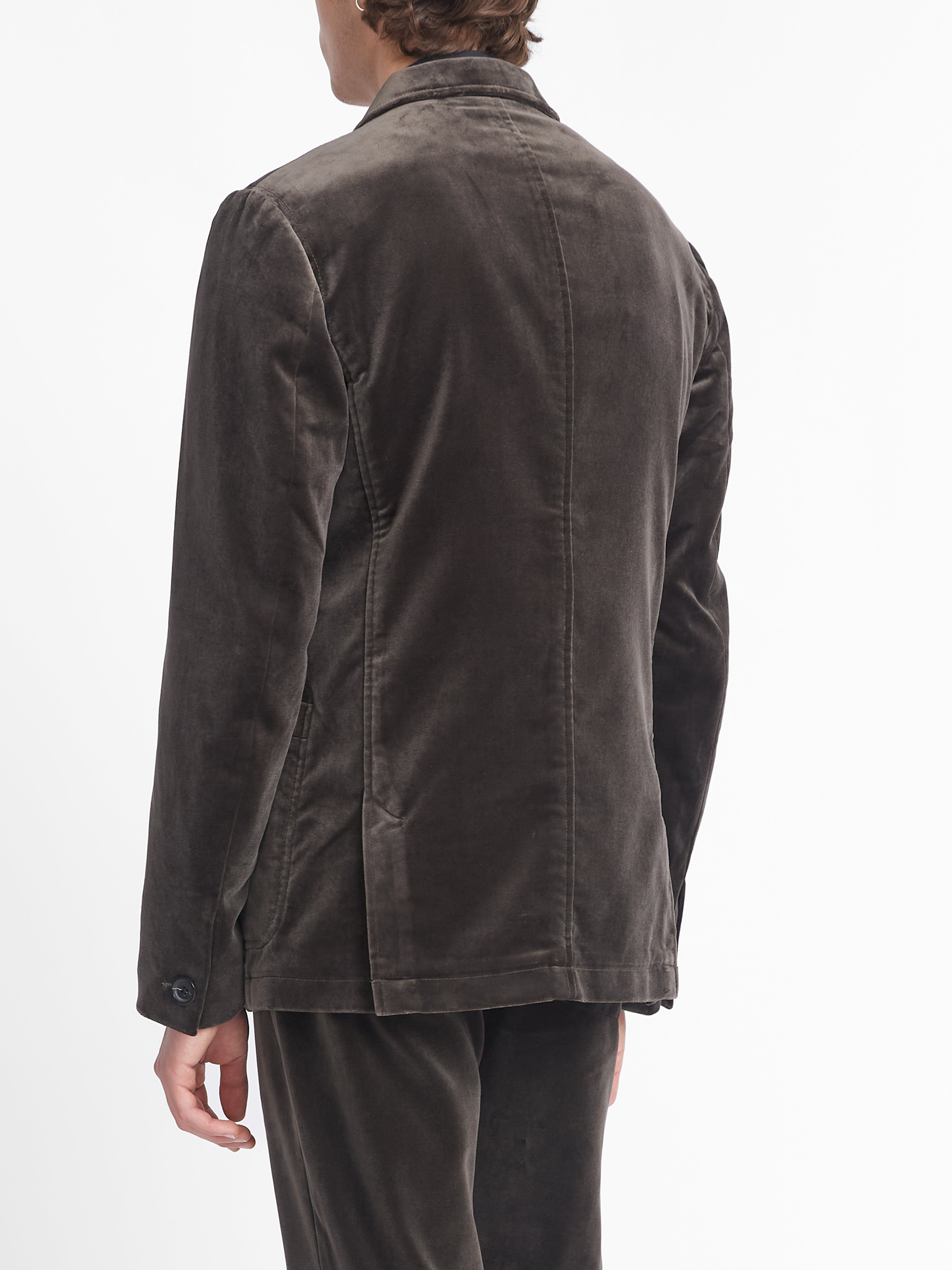  Mole Grey Velvet Mansfield Suit