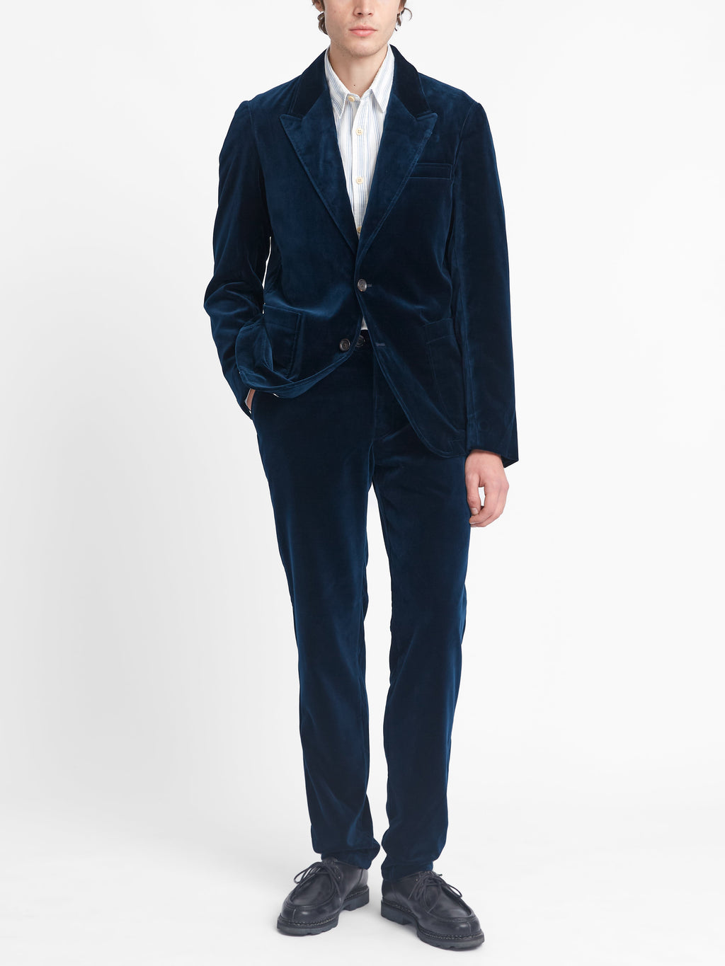  Sapphire Blue Velvet Mansfield Suit