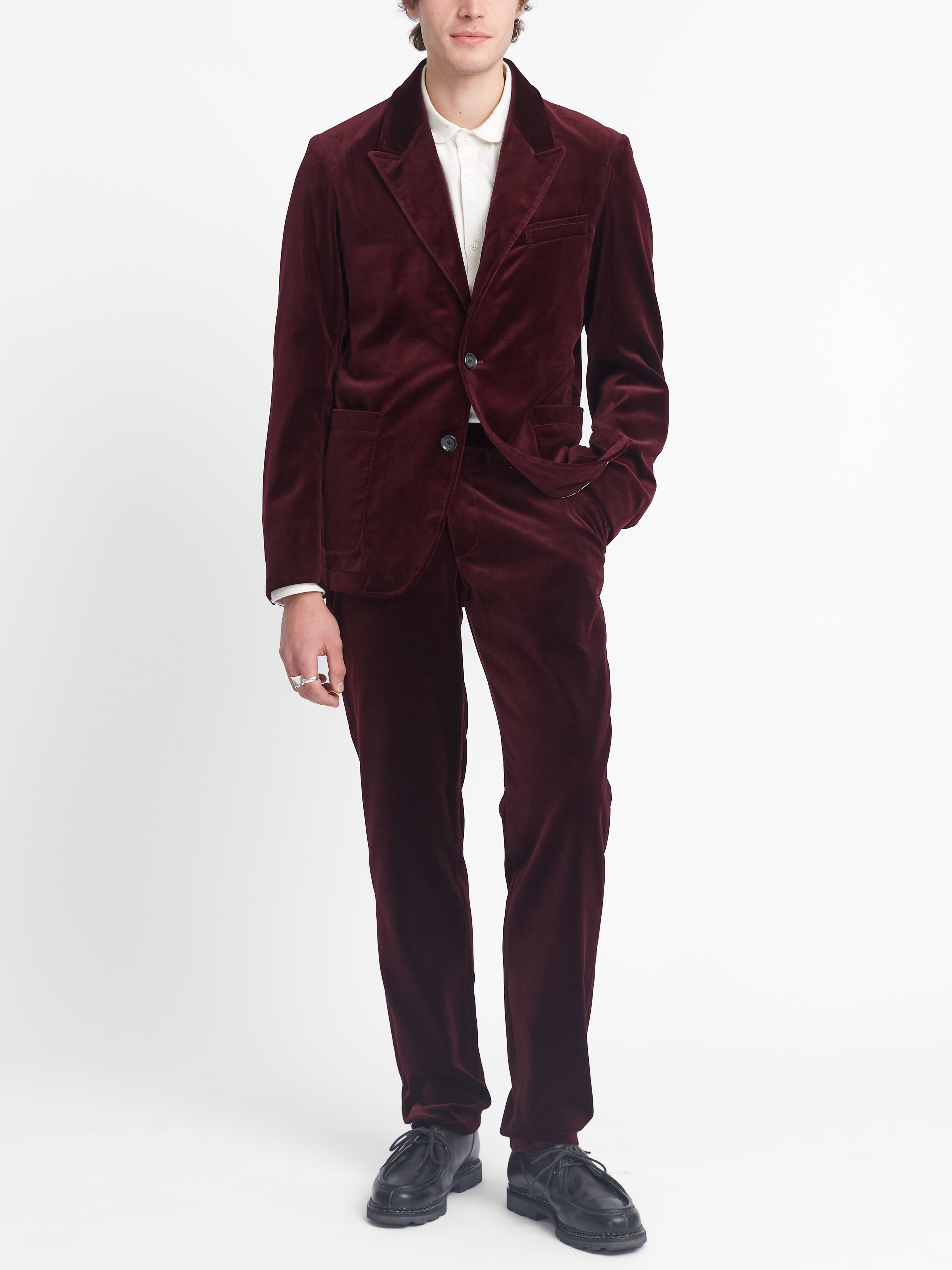  Mansfield Jacket Velvet Burgundy