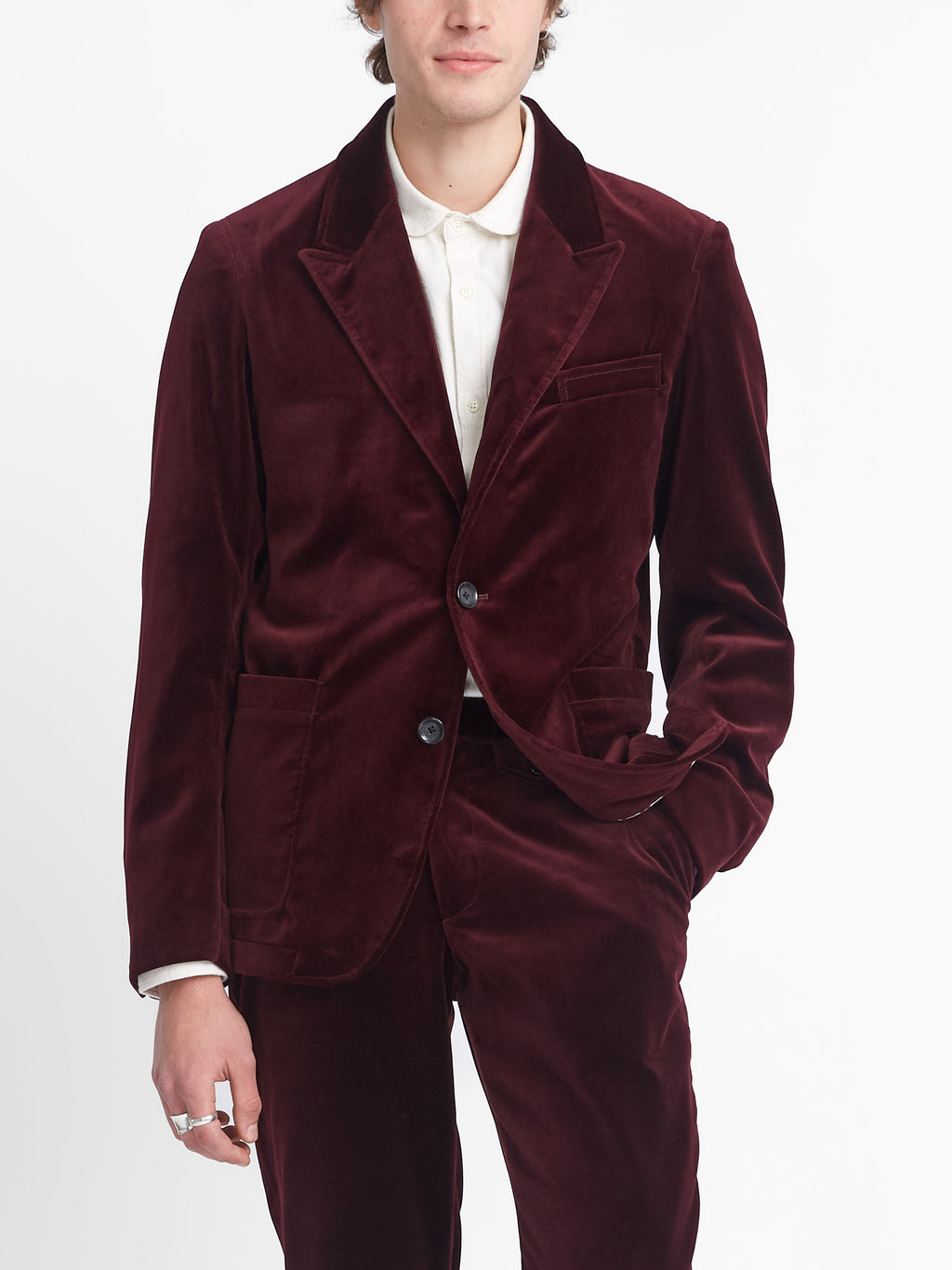  Mansfield Jacket Velvet Burgundy