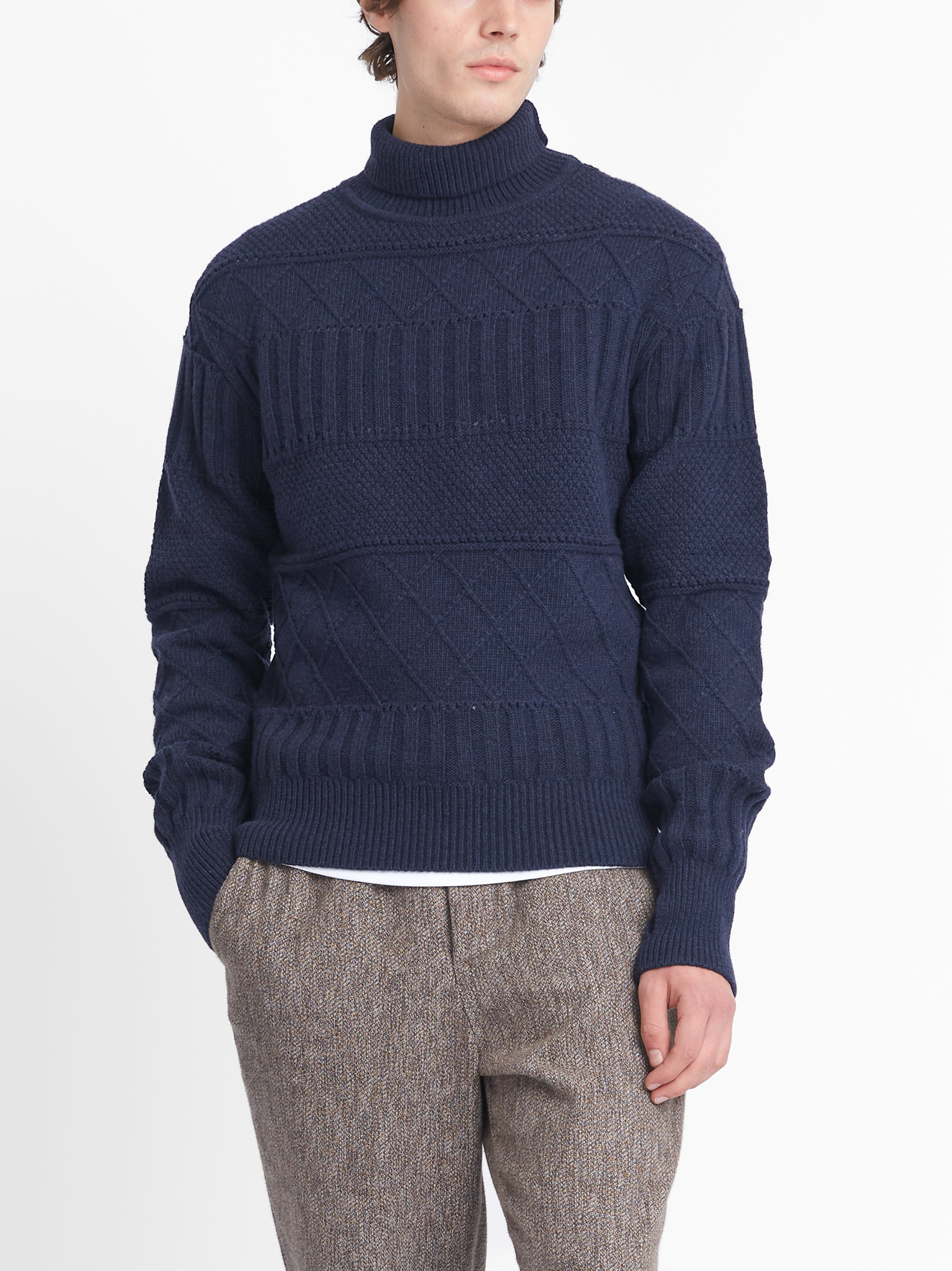  Talbot Roll Neck Jumper Bonham Navy