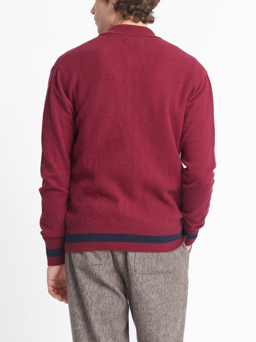  Britten Knitted Cardigan Greeves Berry Red