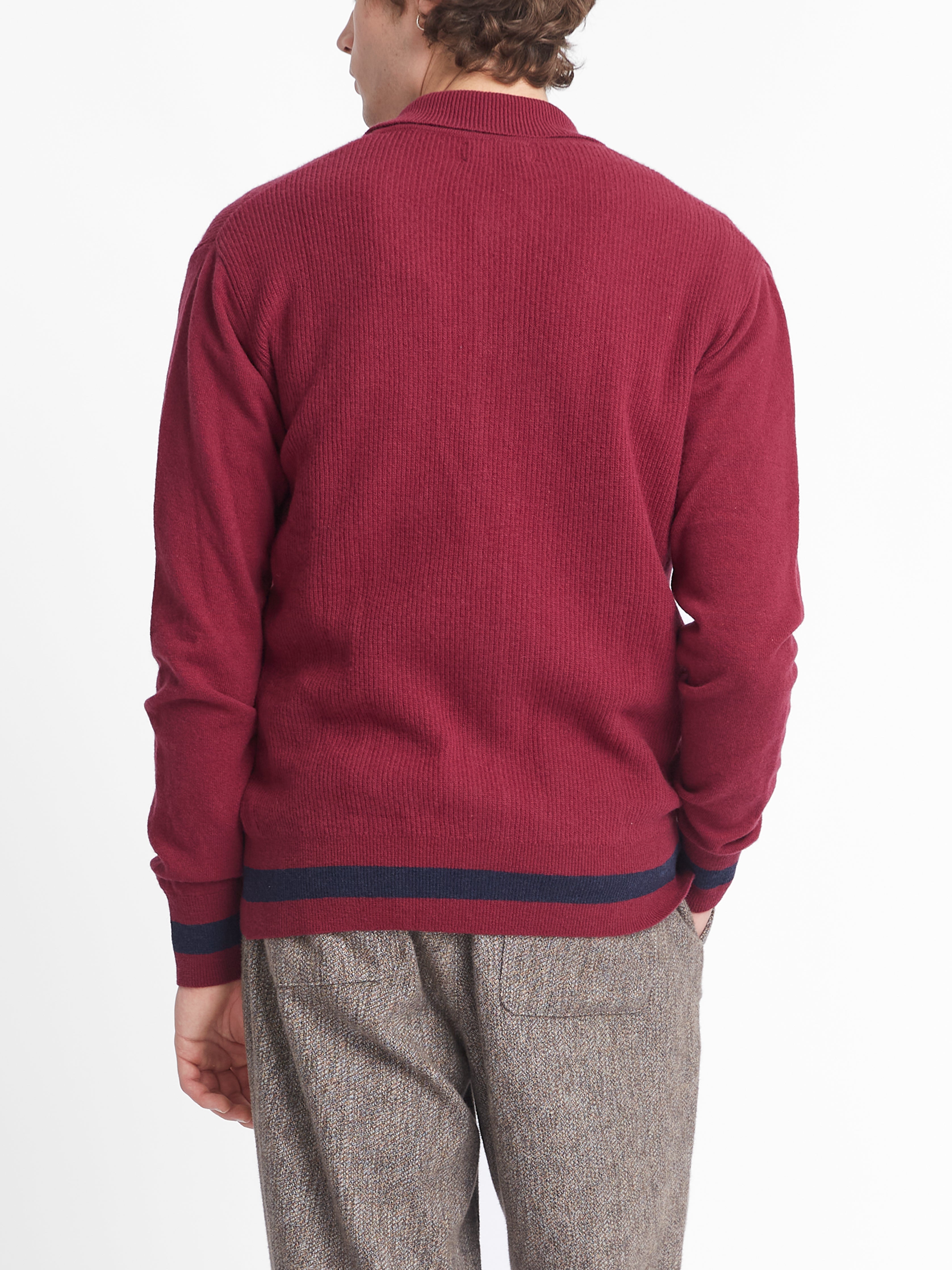  Britten Knitted Cardigan Greeves Berry Red