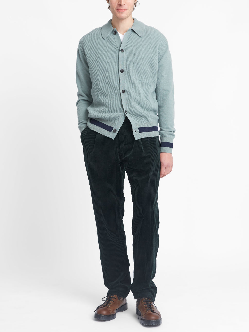  Britten Knitted Cardigan Greeves Sea Green