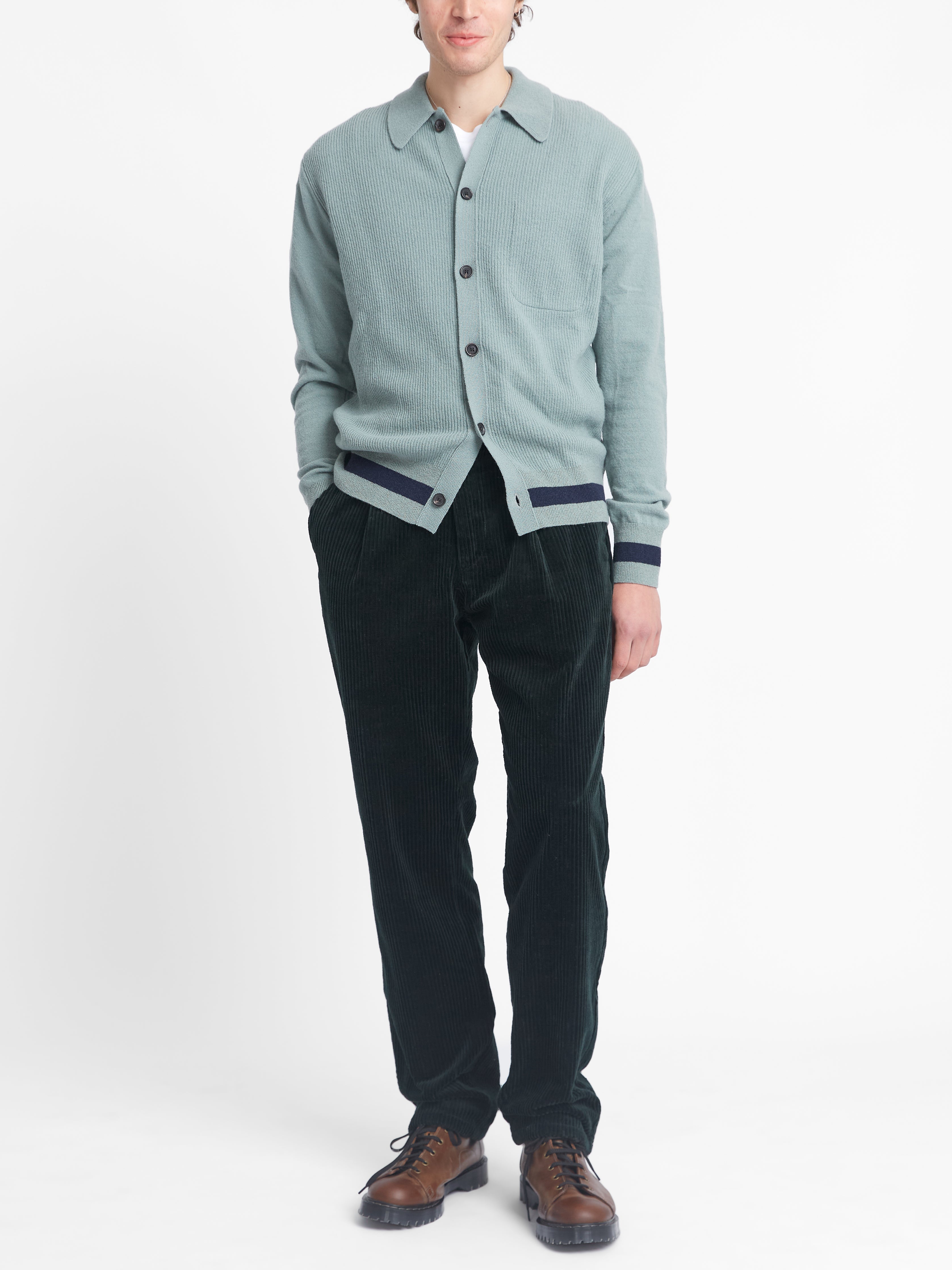  Britten Knitted Cardigan Greeves Sea Green