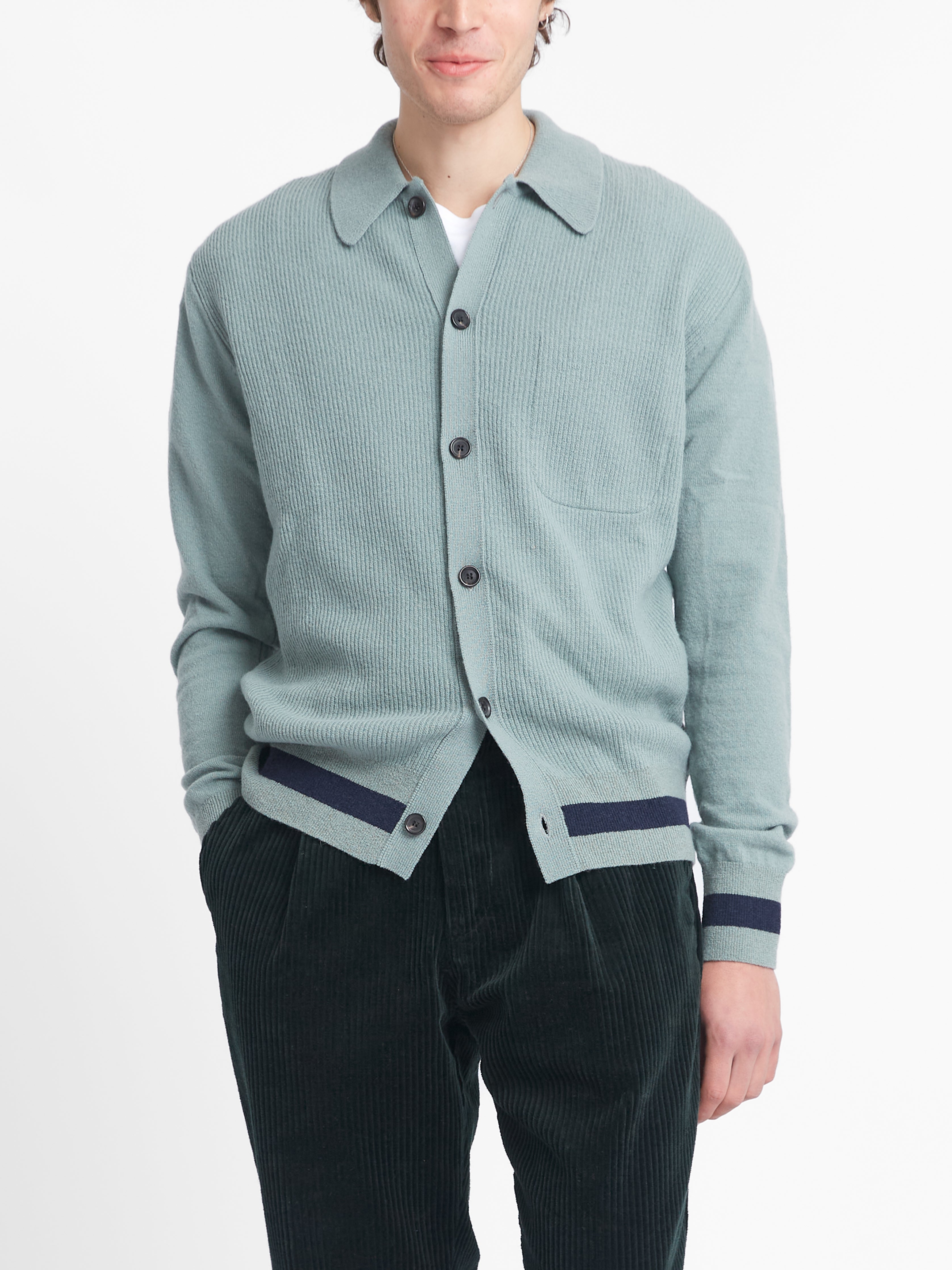  Britten Knitted Cardigan Greeves Sea Green