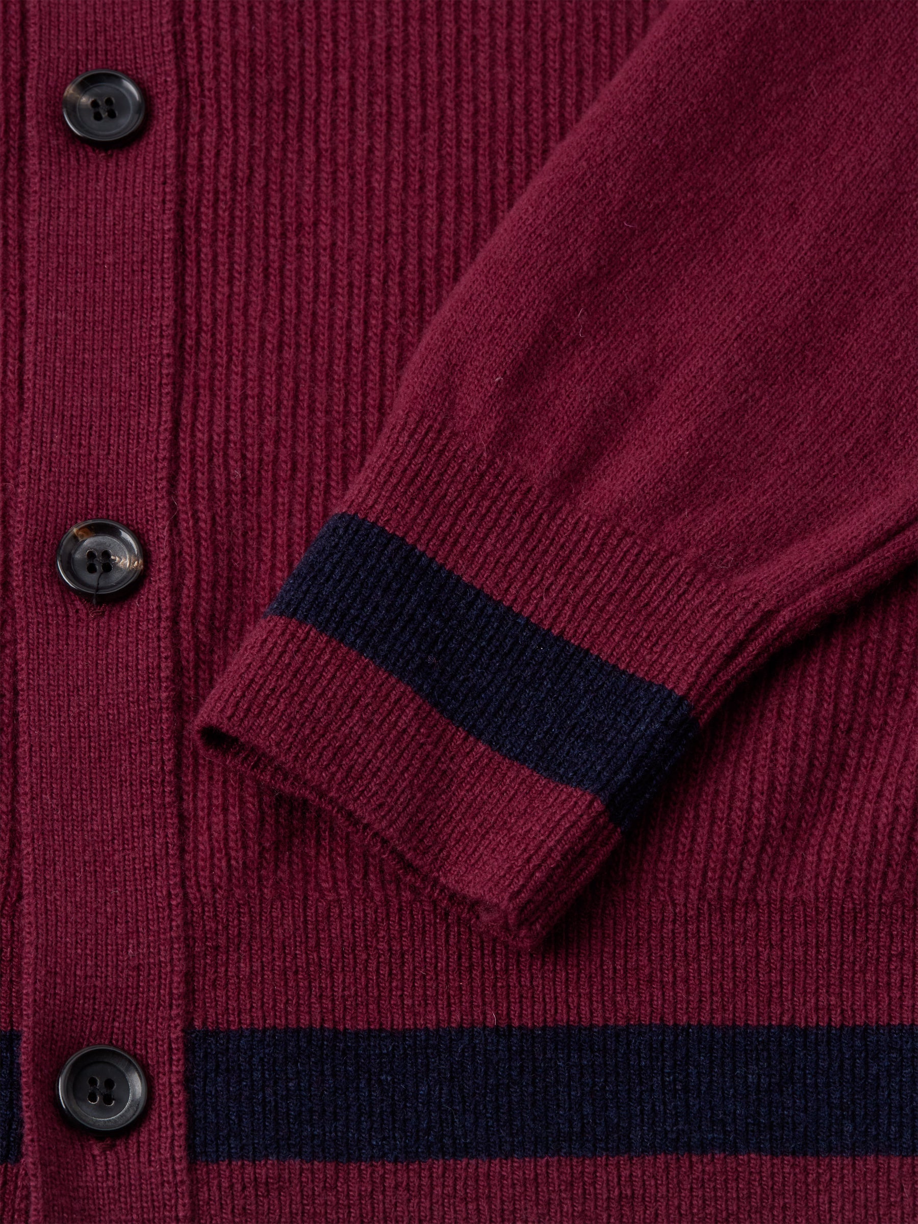  Britten Knitted Cardigan Greeves Berry Red