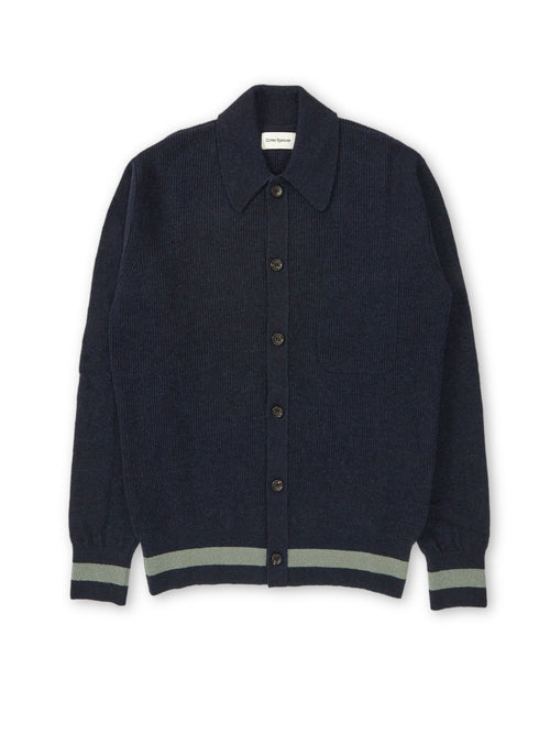  Britten Knitted Cardigan Greeves Navy