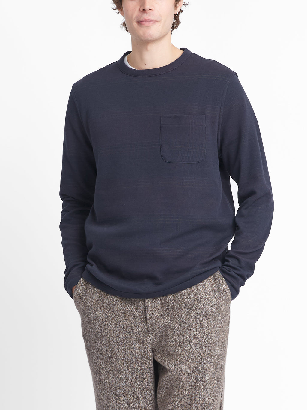  Reversible Newport Long Sleeve T-Shirt Hinkley Navy/Burgundy