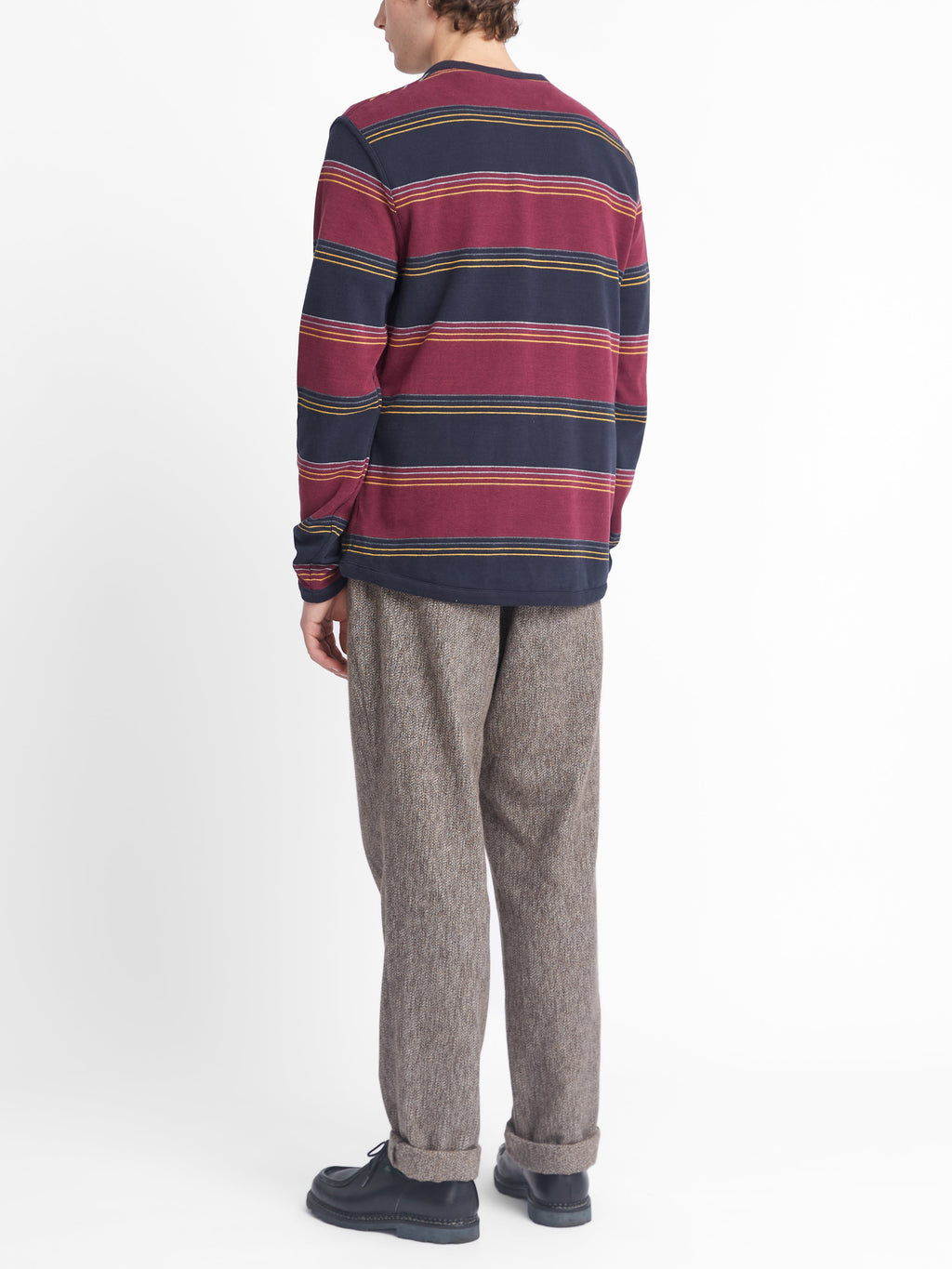  Reversible Newport Long Sleeve T-Shirt Hinkley Navy/Burgundy