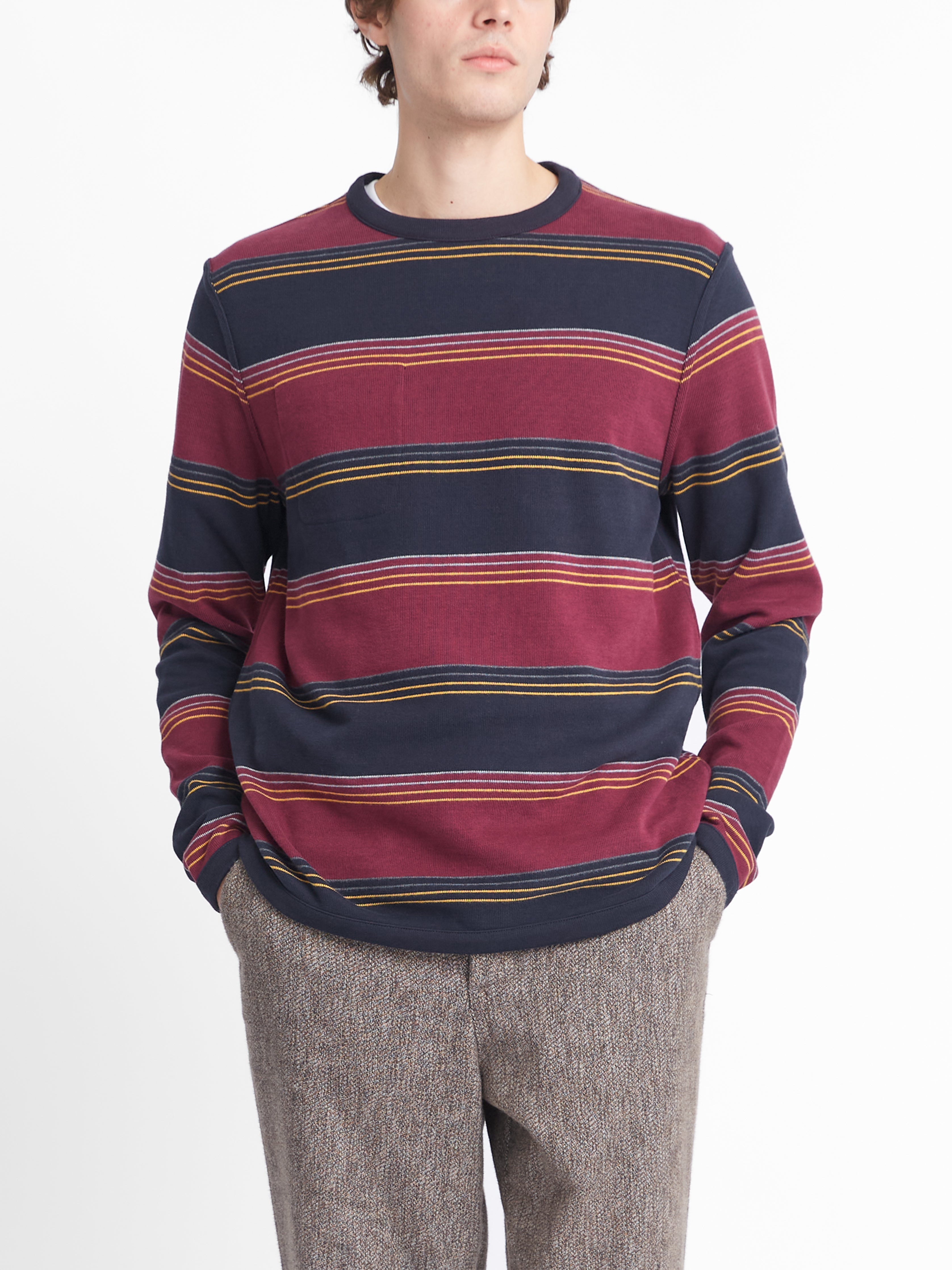  Reversible Newport Long Sleeve T-Shirt Hinkley Navy/Burgundy