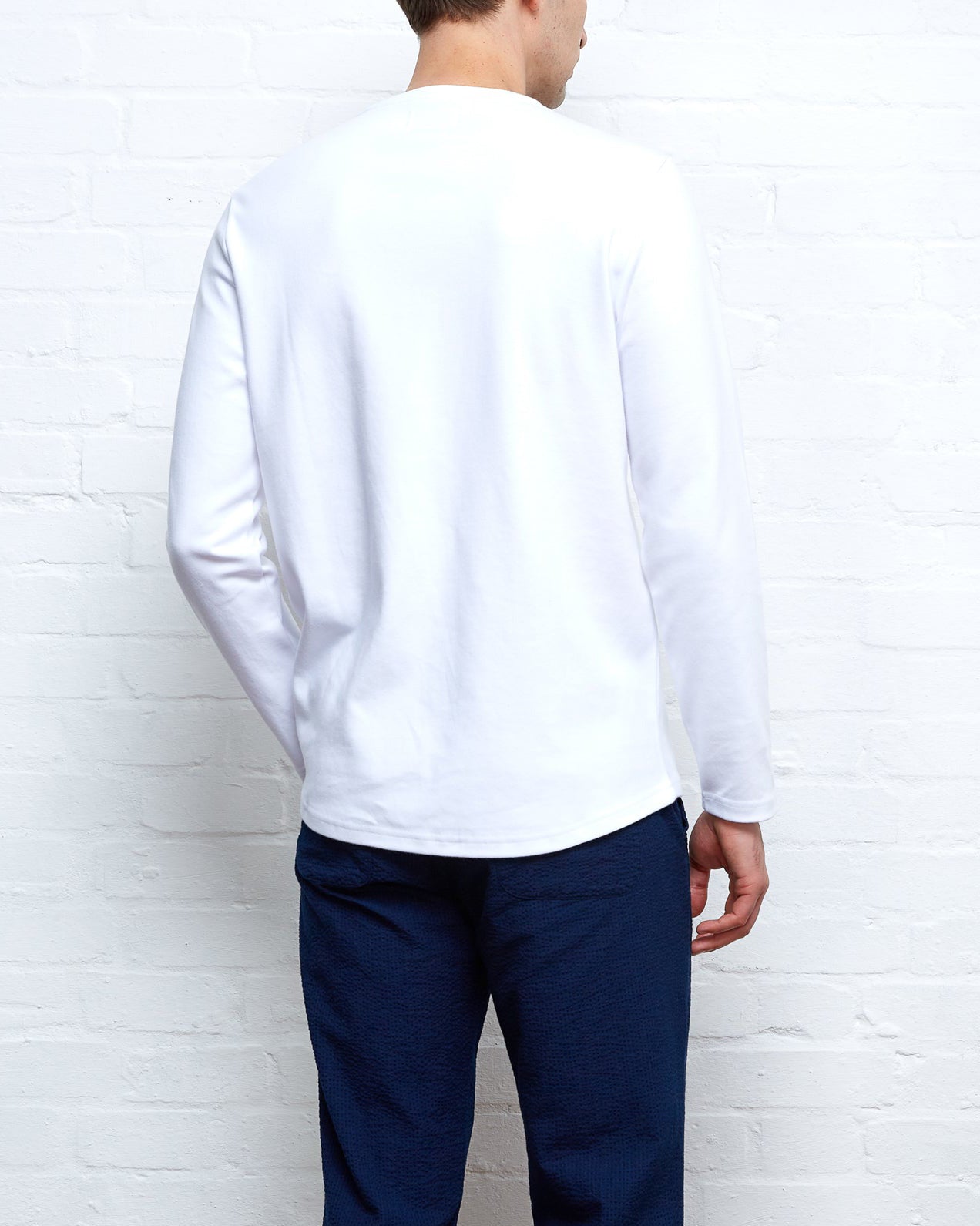  Heavy Long Sleeve Plain T-Shirt Tavistock White