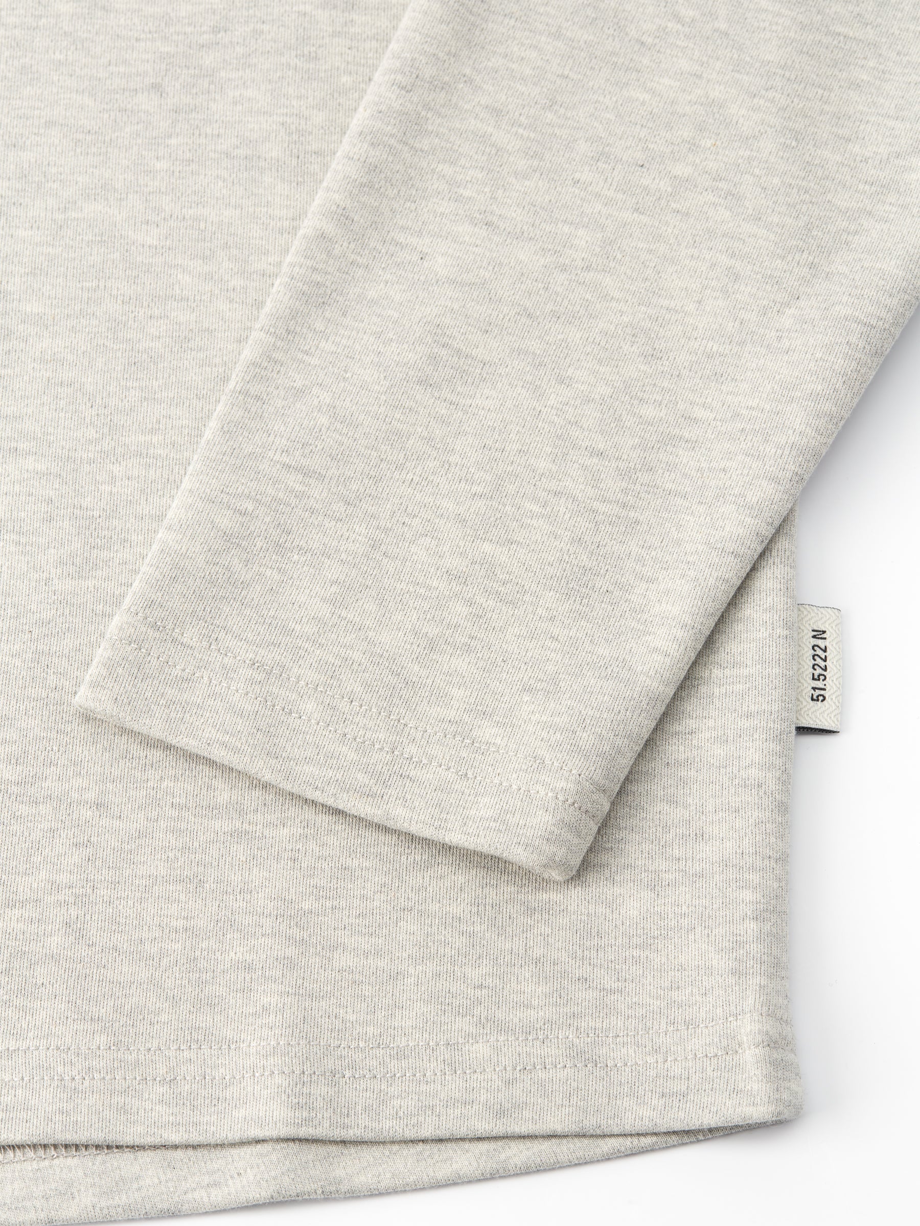  Heavy Long Sleeve Plain T-Shirt Tavistock Grey