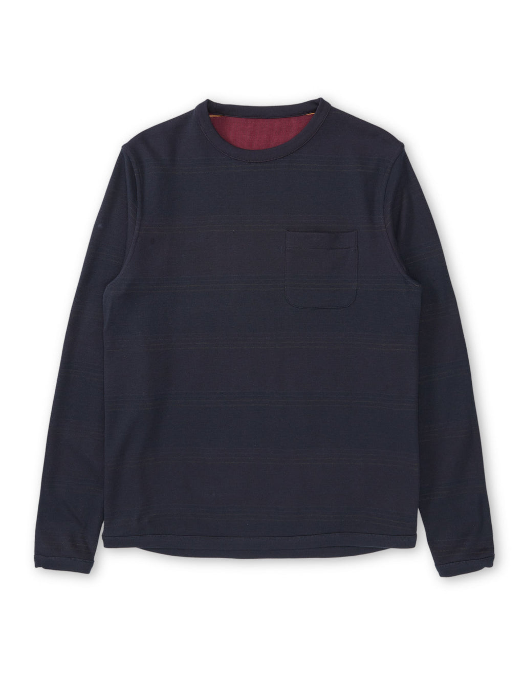  Reversible Newport Long Sleeve T-Shirt Hinkley Navy/Burgundy