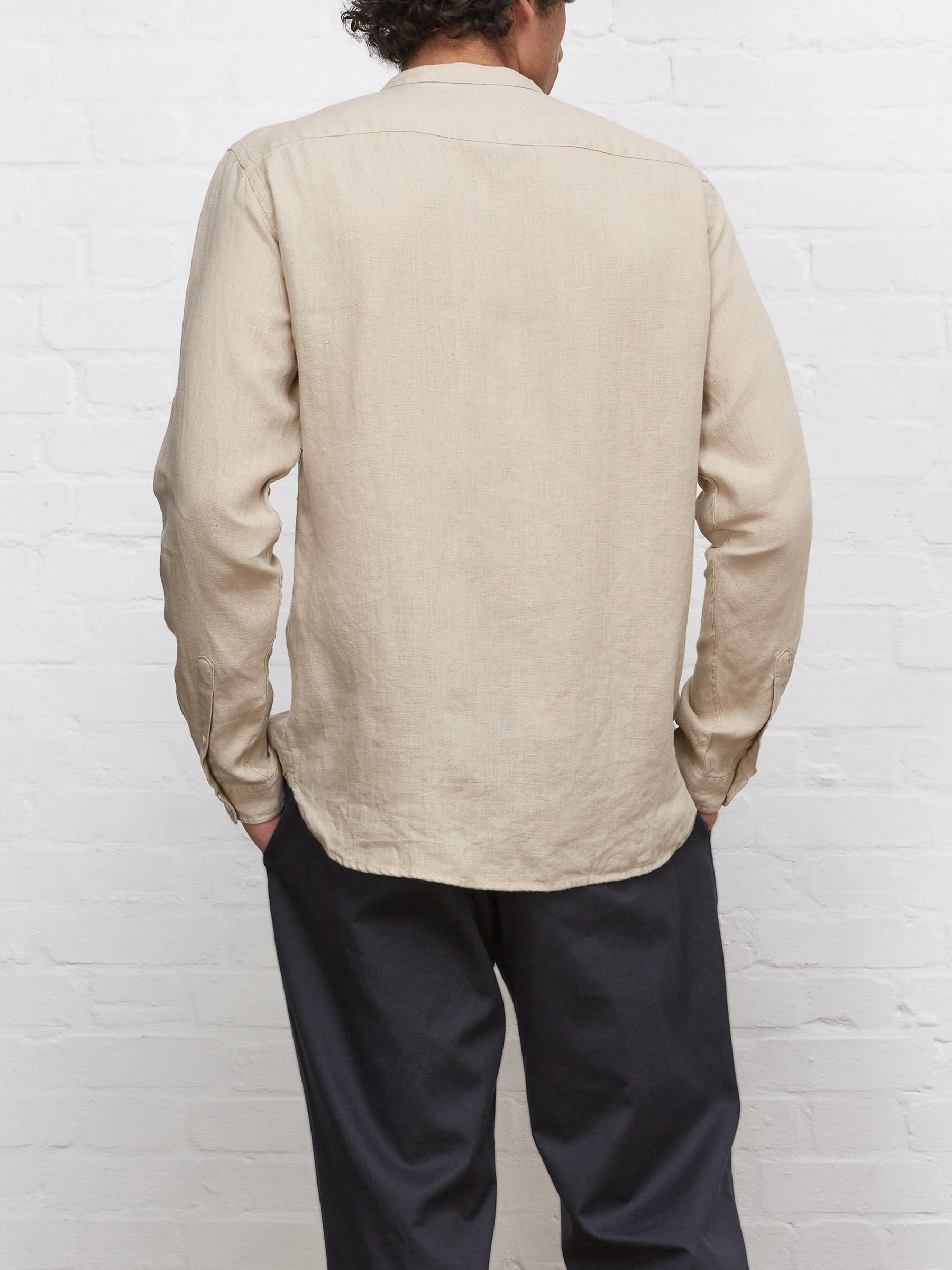  Grandad Shirt Padworth Beige