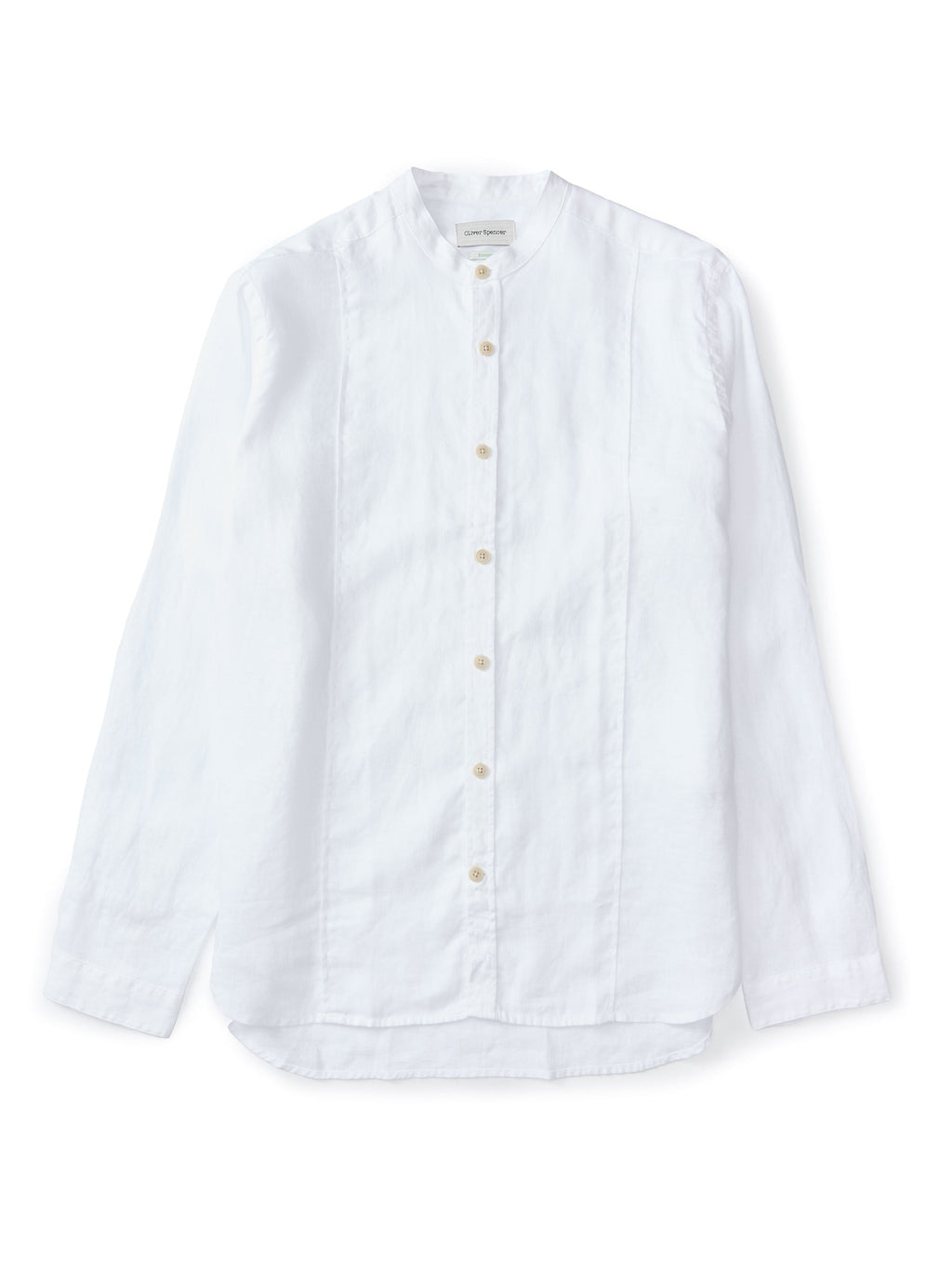  Collarless Ashcroft Shirt Bridford White