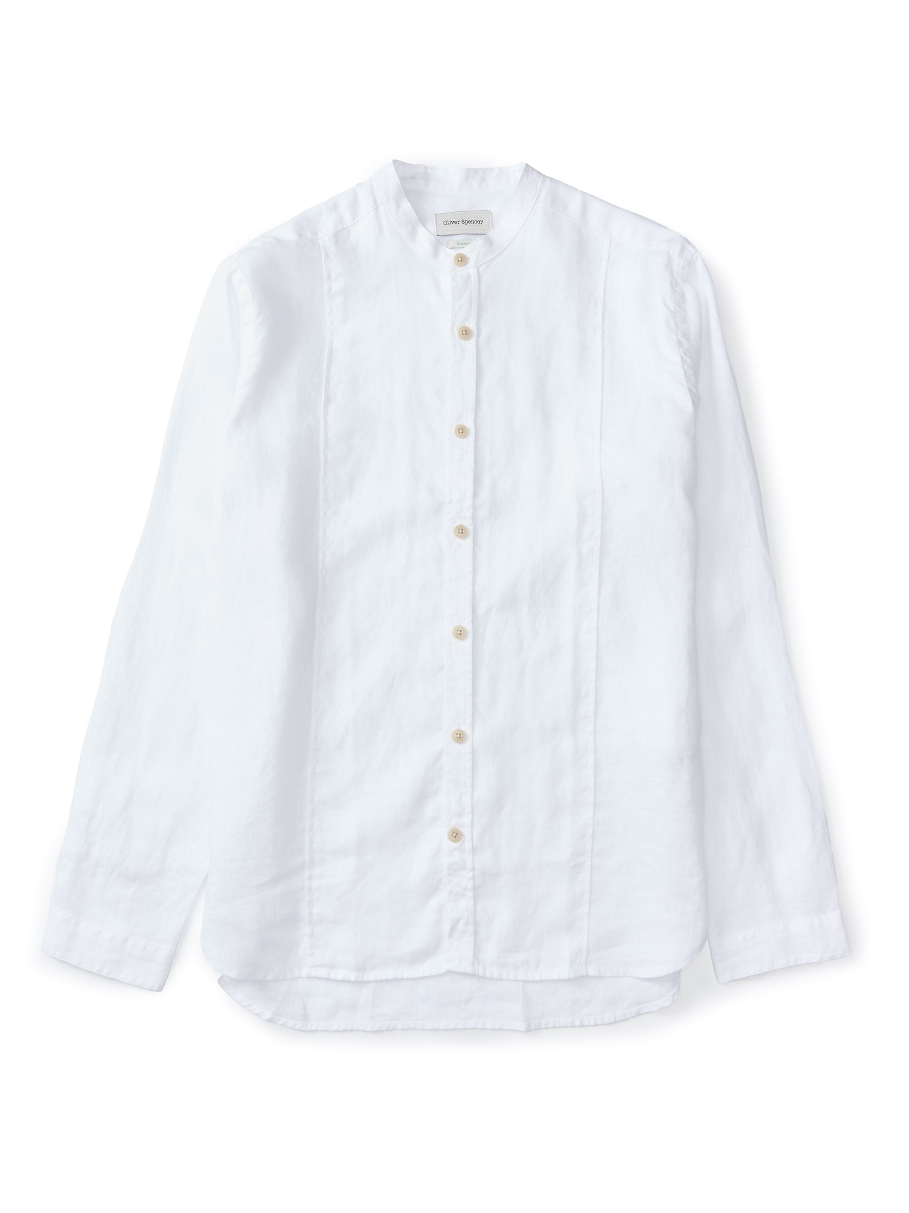  Collarless Ashcroft Shirt Bridford White