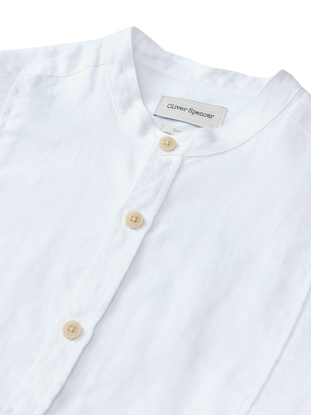  Collarless Ashcroft Shirt Bridford White