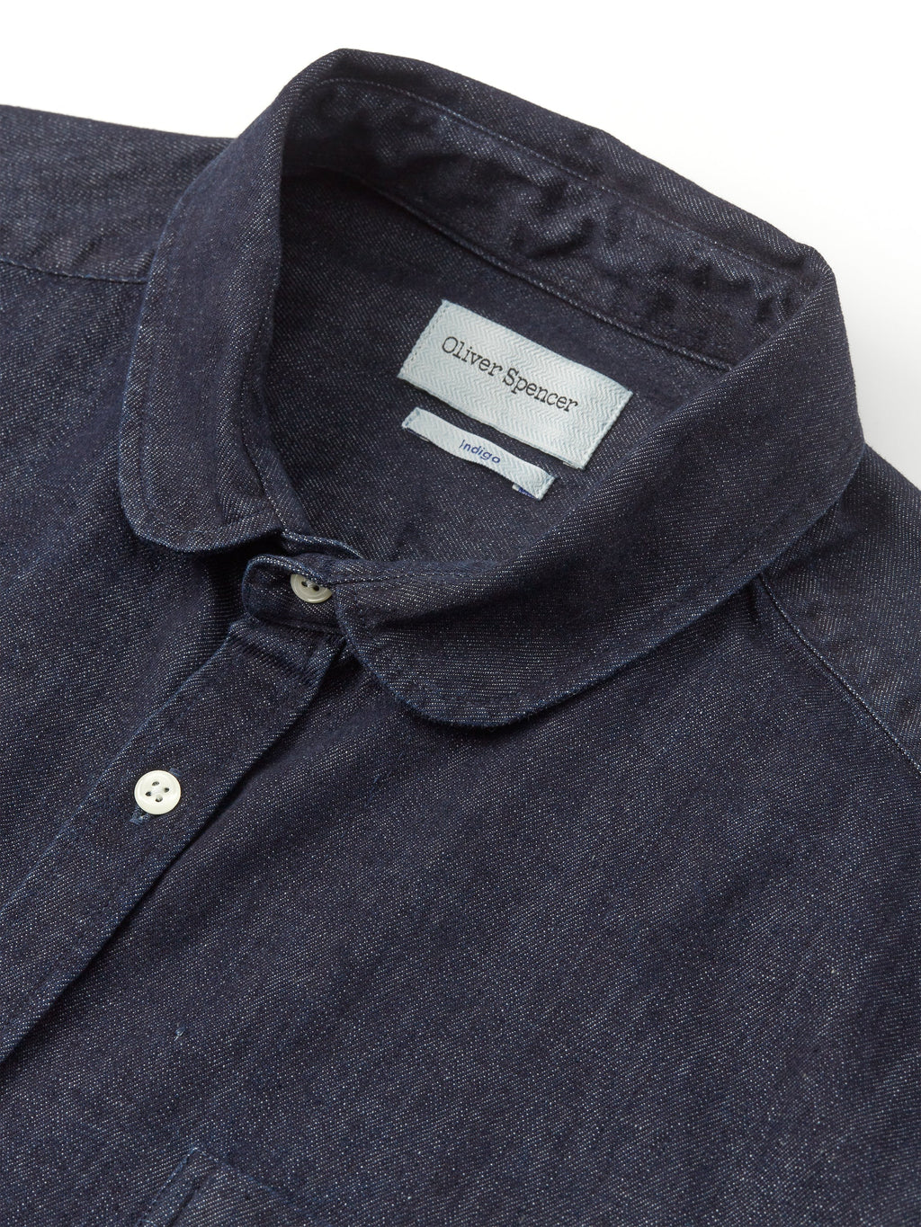  Eton Collar Shirt Mullins Denim Indigo Rinse