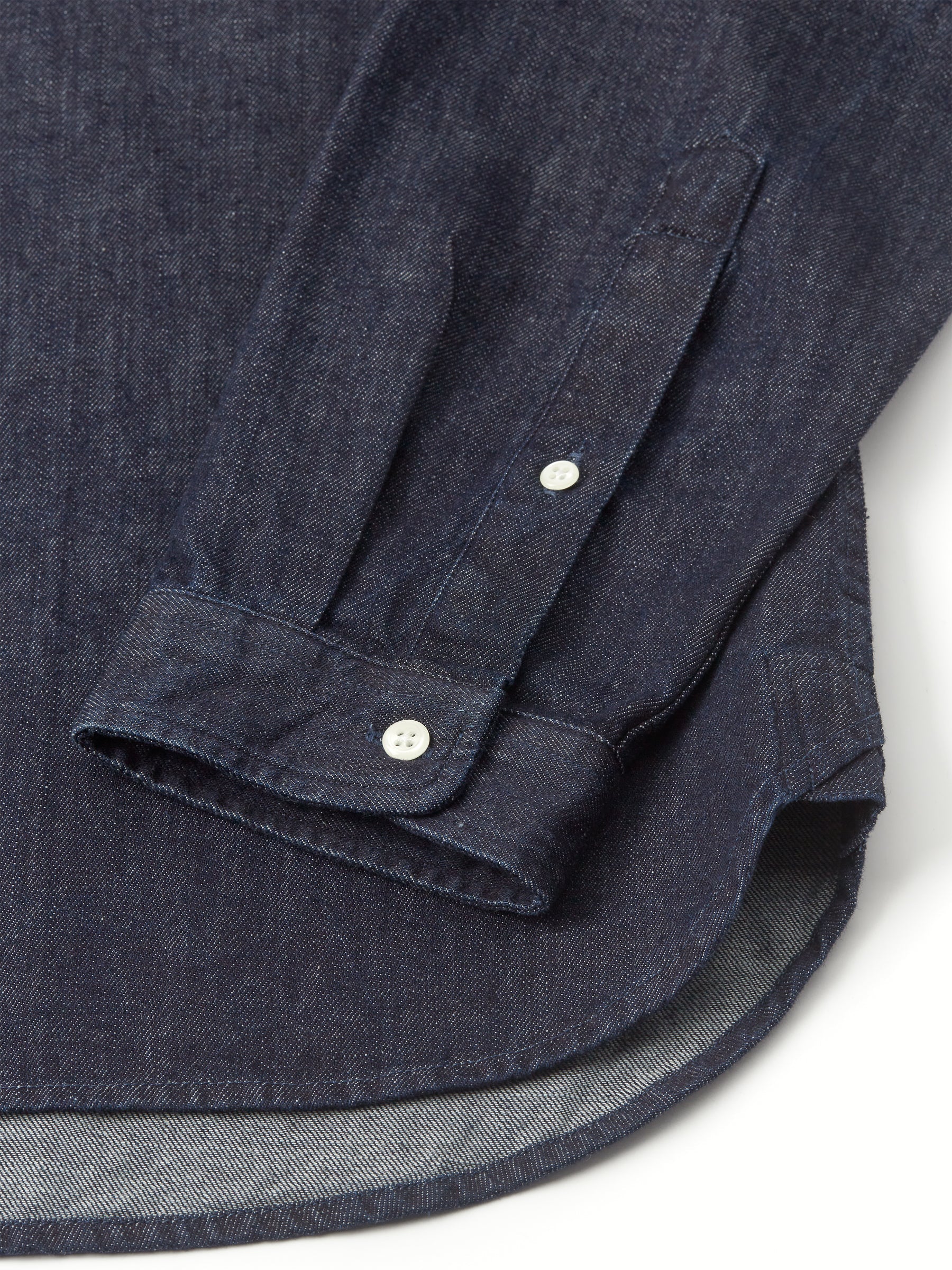  Eton Collar Shirt Mullins Denim Indigo Rinse