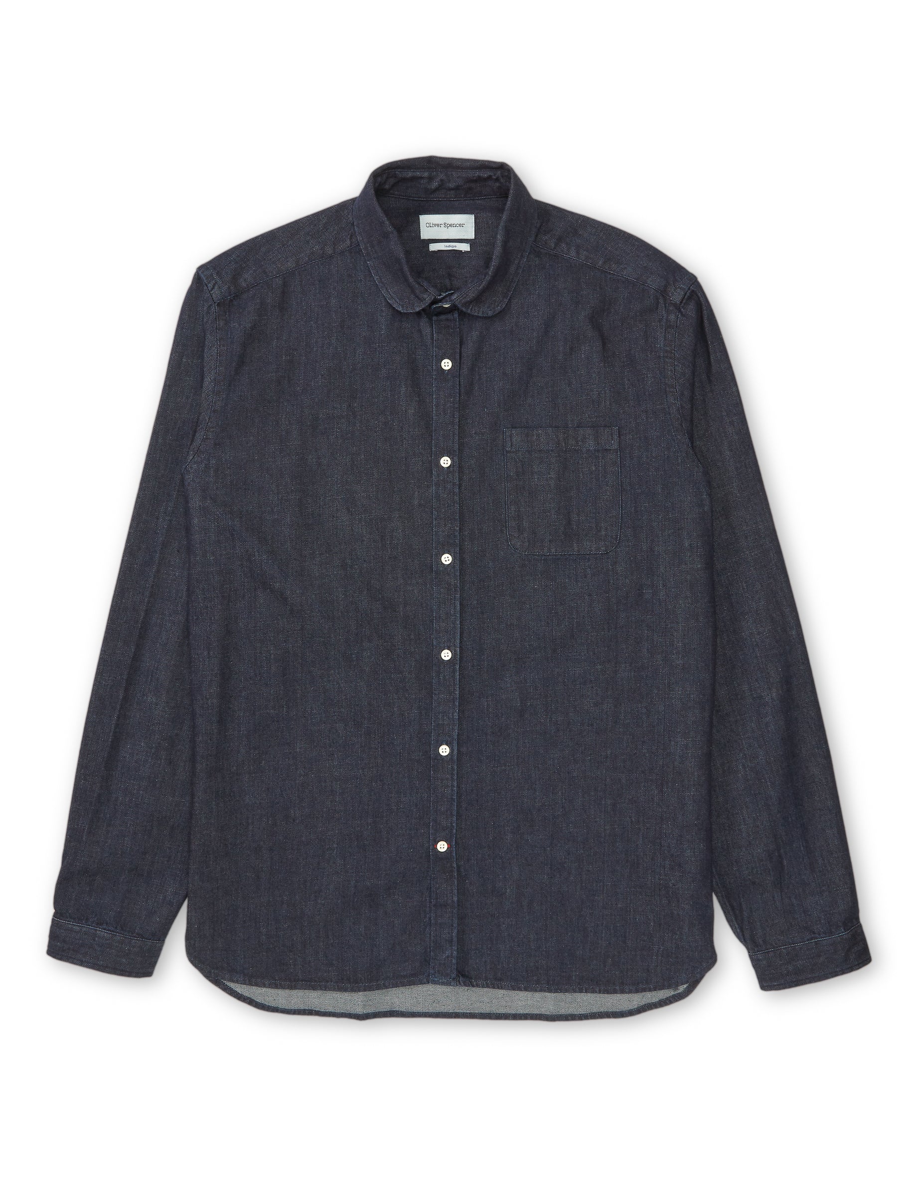 Eton Collar Shirt Mullins Denim Indigo Rinse