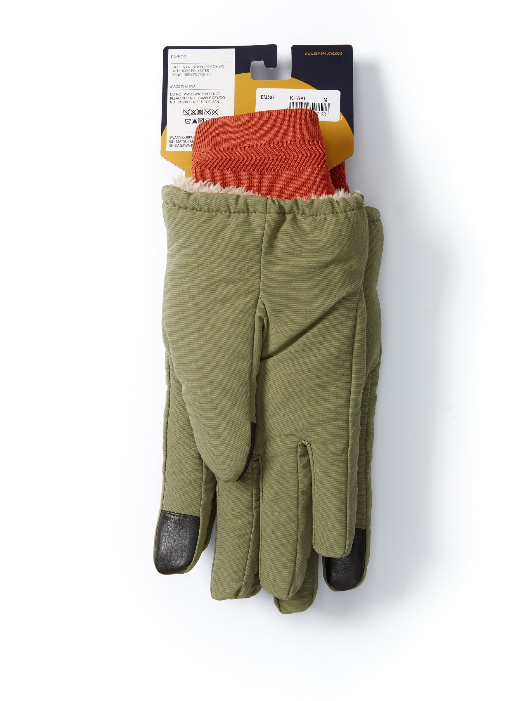  Elmer Knit Cuff Glove Khaki