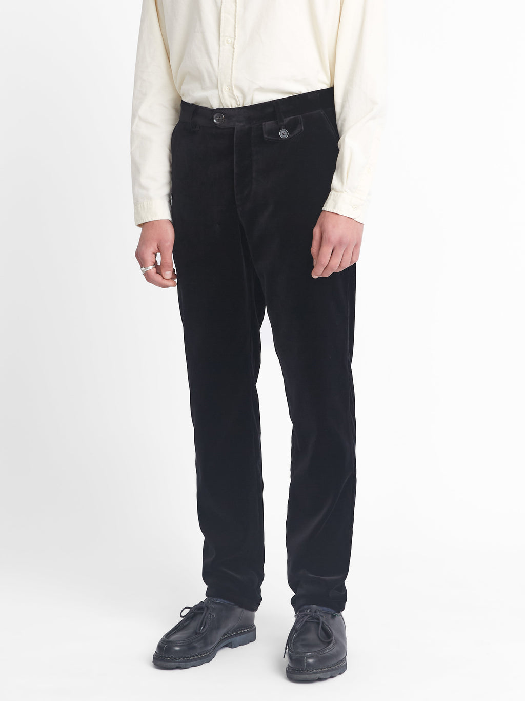  Fishtail Trousers Velvet Black