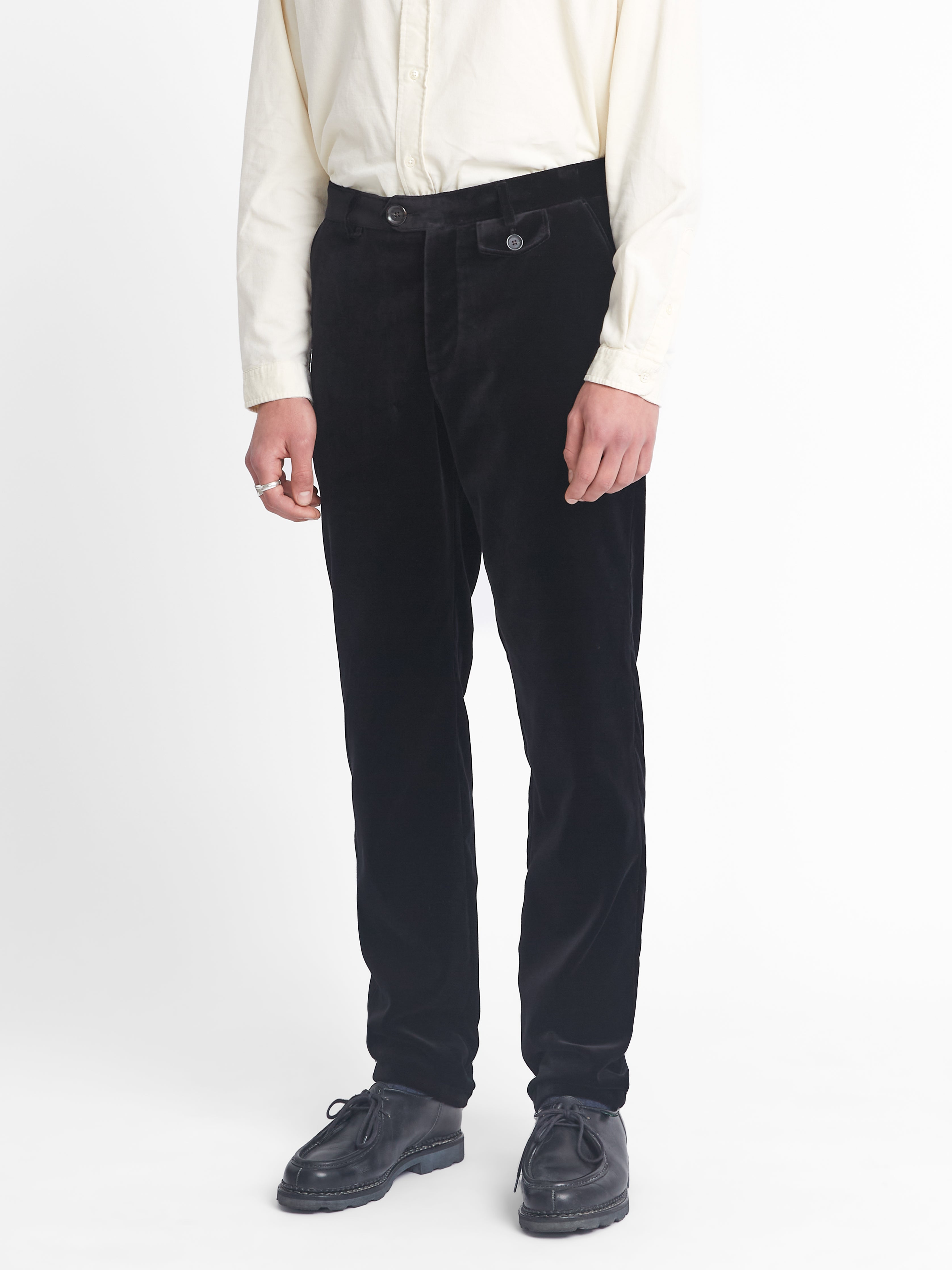  Fishtail Trousers Velvet Black