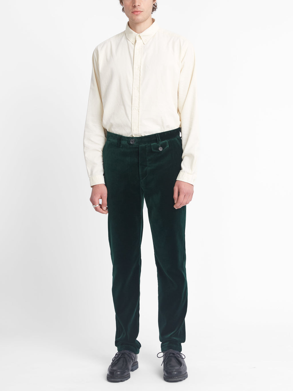  Fishtail Trousers Velvet Racing Green