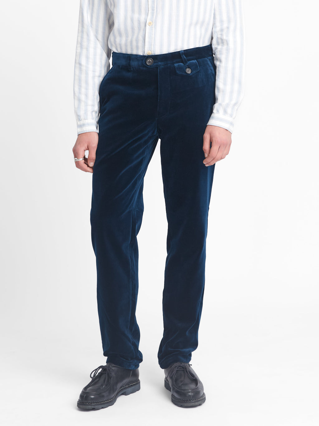  Fishtail Trousers Velvet Sapphire Blue