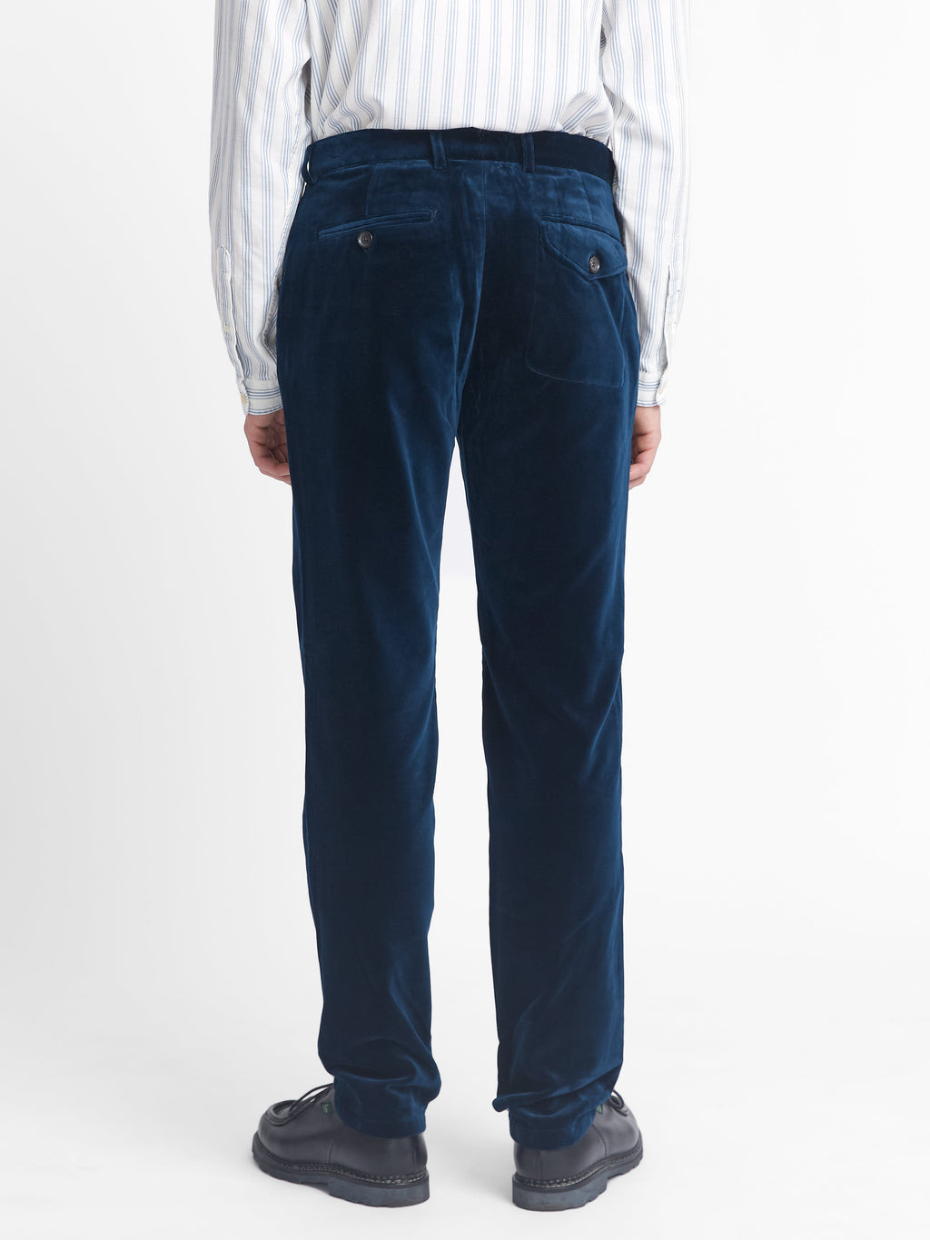  Fishtail Trousers Velvet Sapphire Blue