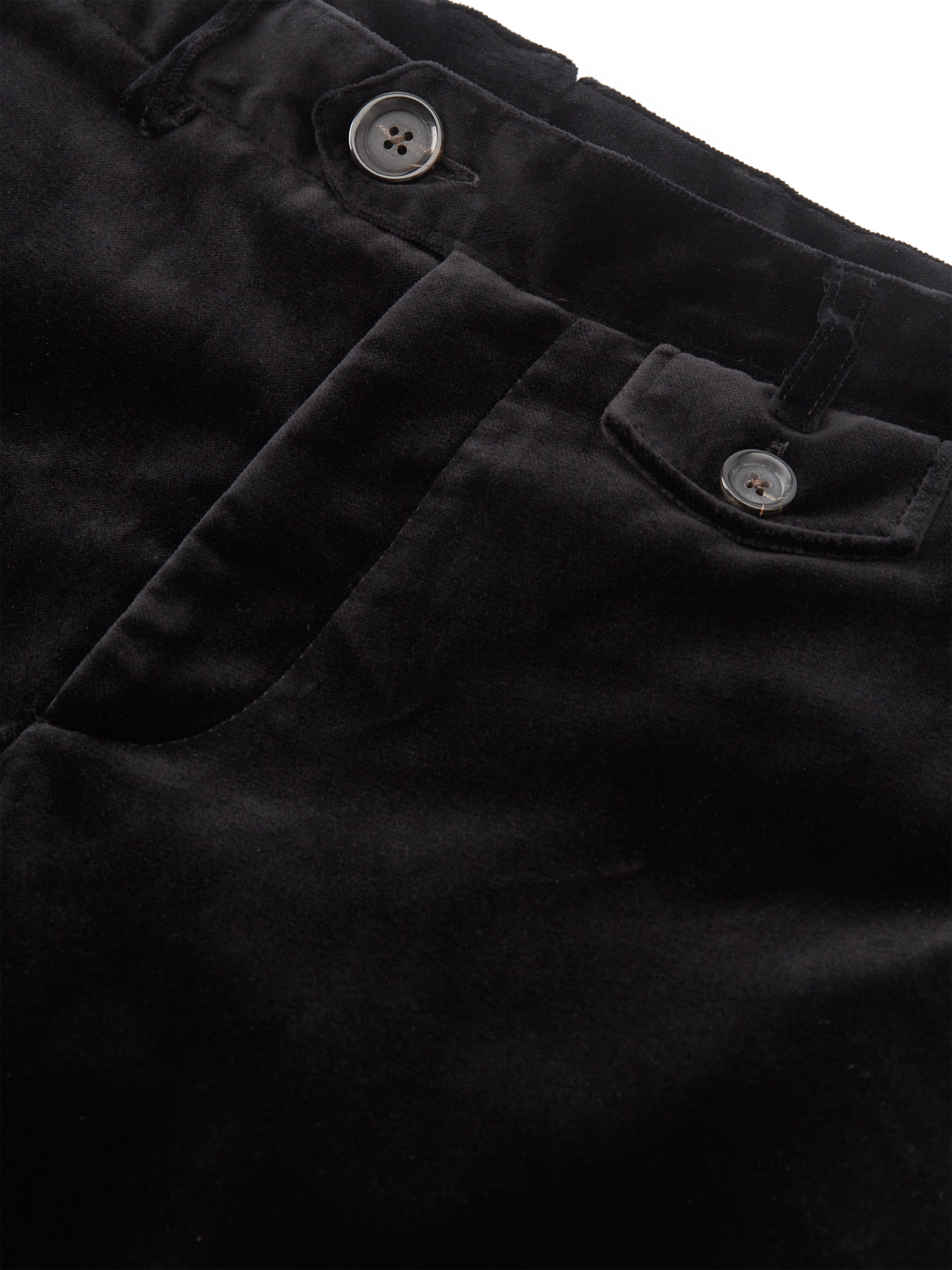 Fishtail Trousers Velvet Black