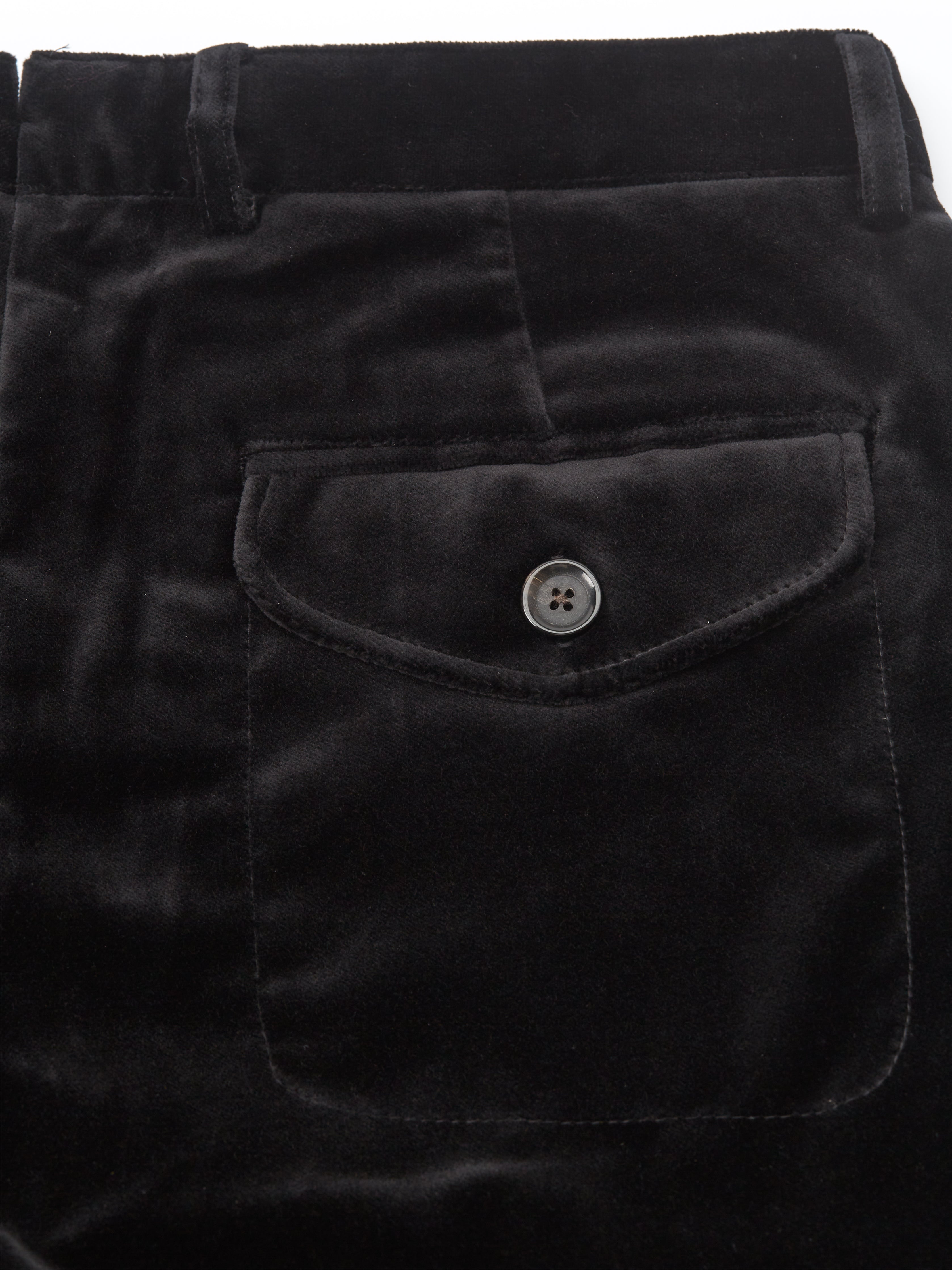  Fishtail Trousers Velvet Black