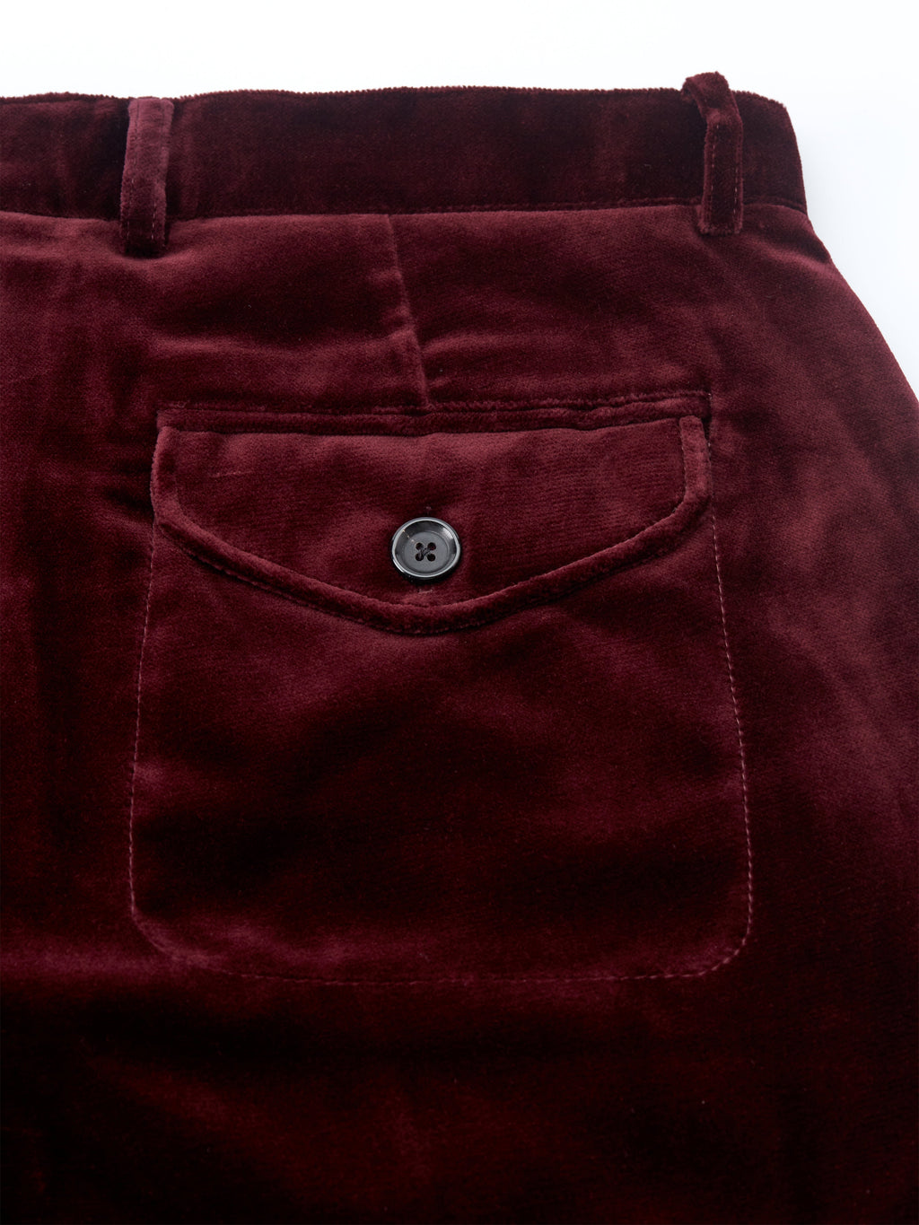  Fishtail Trousers Velvet Burgundy