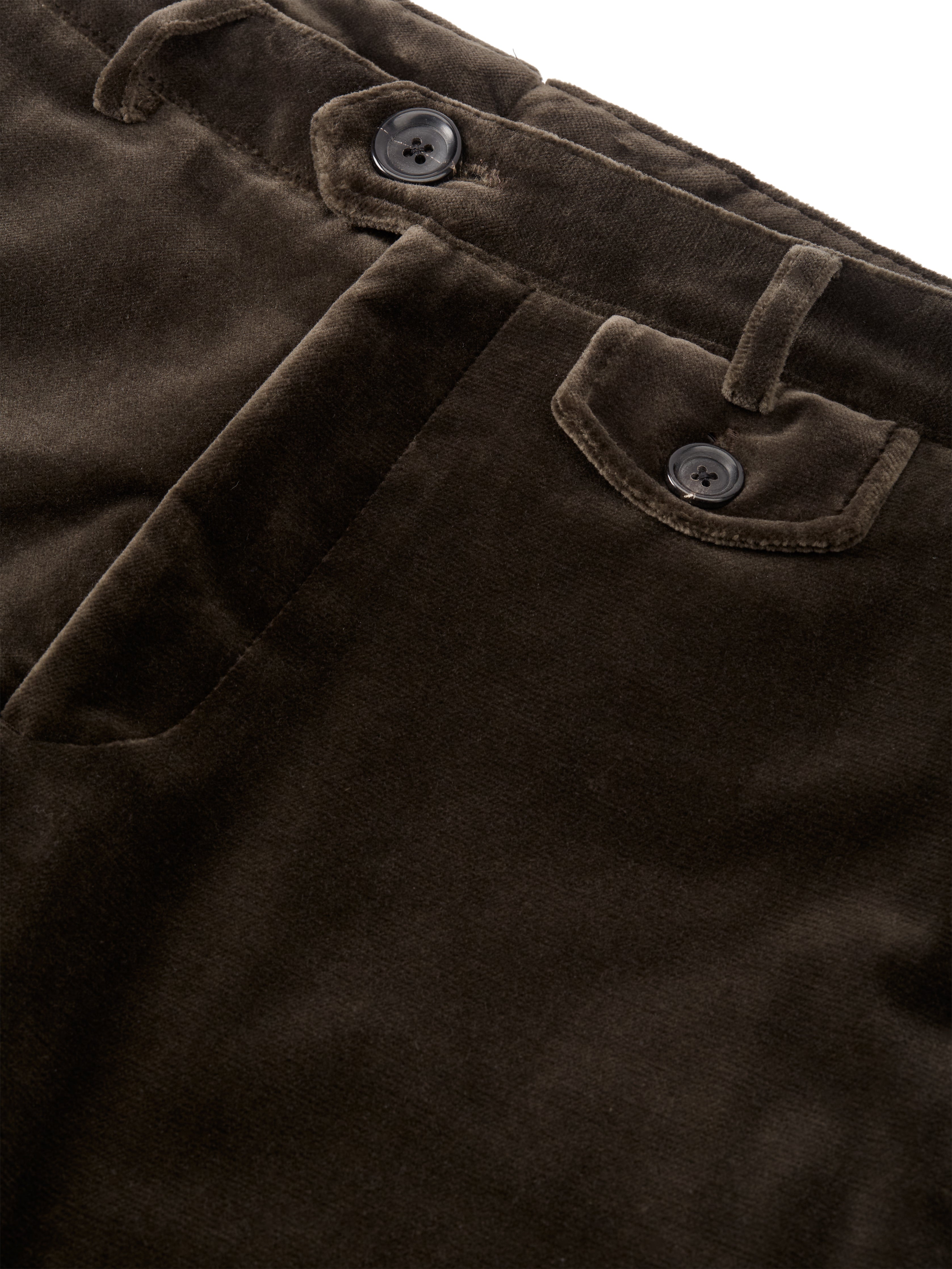  Fishtail Trousers Velvet Mole Grey
