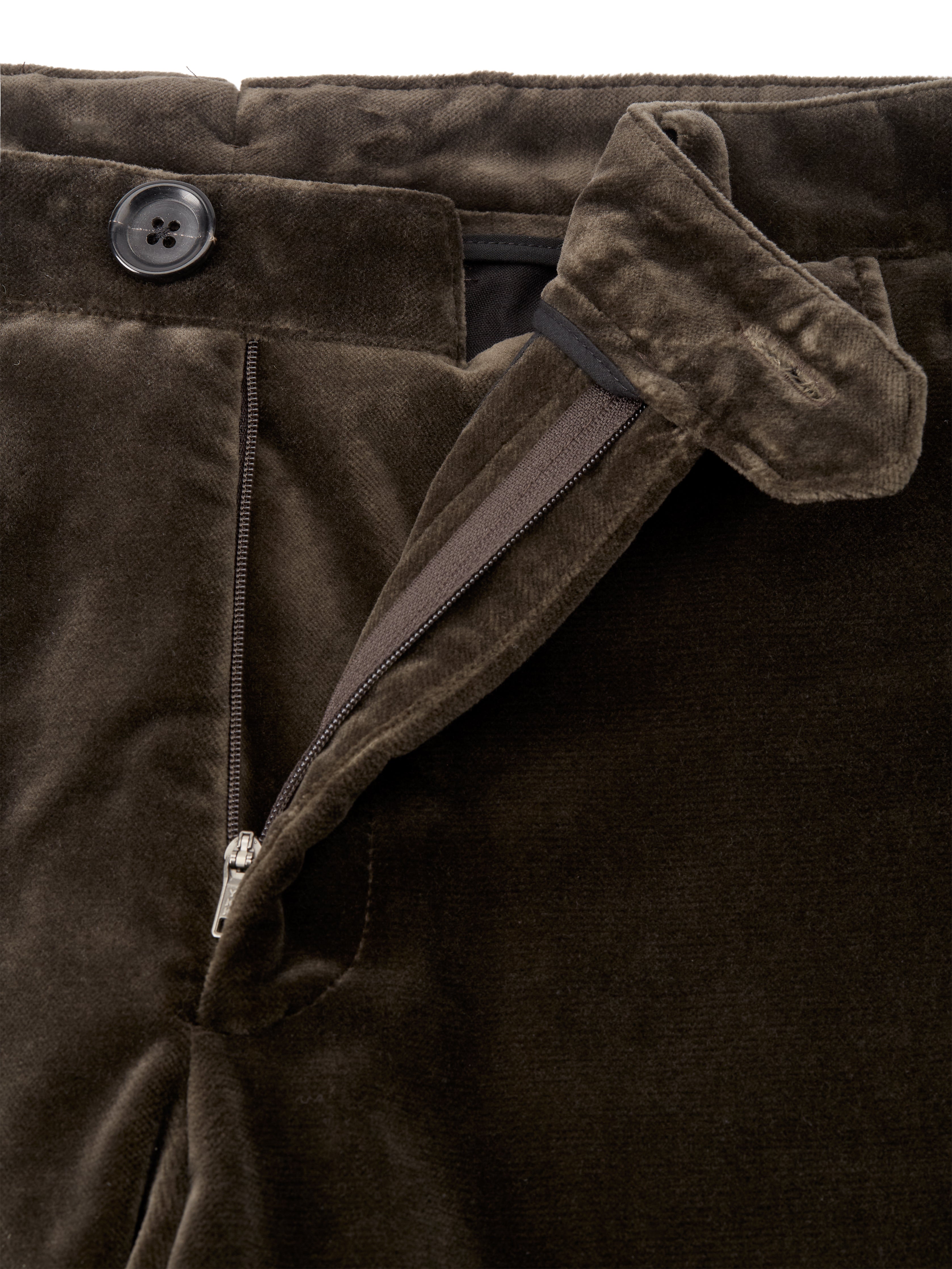  Fishtail Trousers Velvet Mole Grey