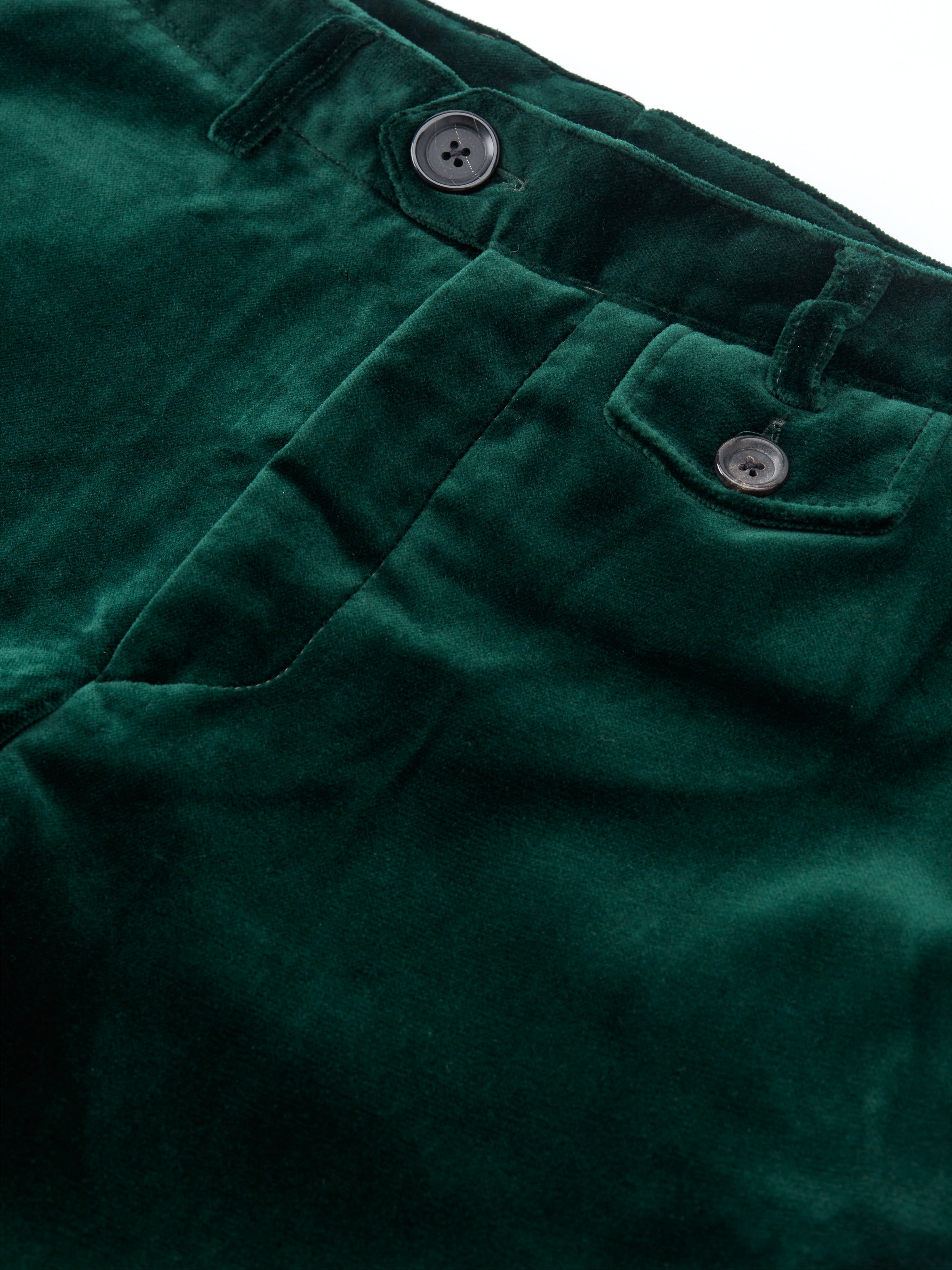  Fishtail Trousers Velvet Racing Green