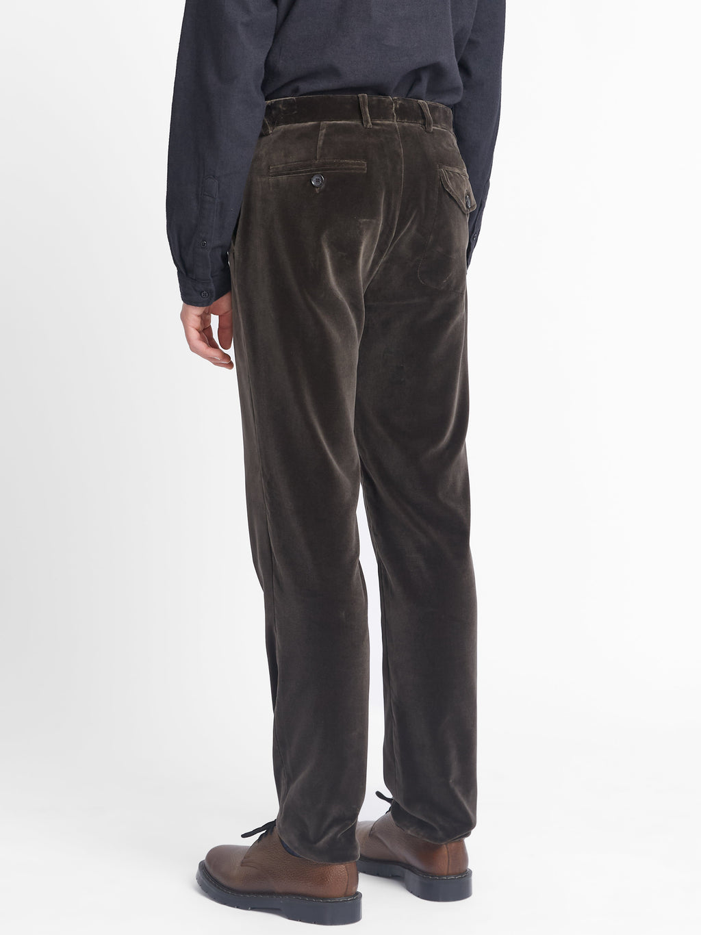  Fishtail Trousers Velvet Mole Grey