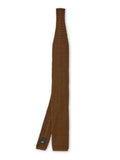  Silk Knitted Tie Brown