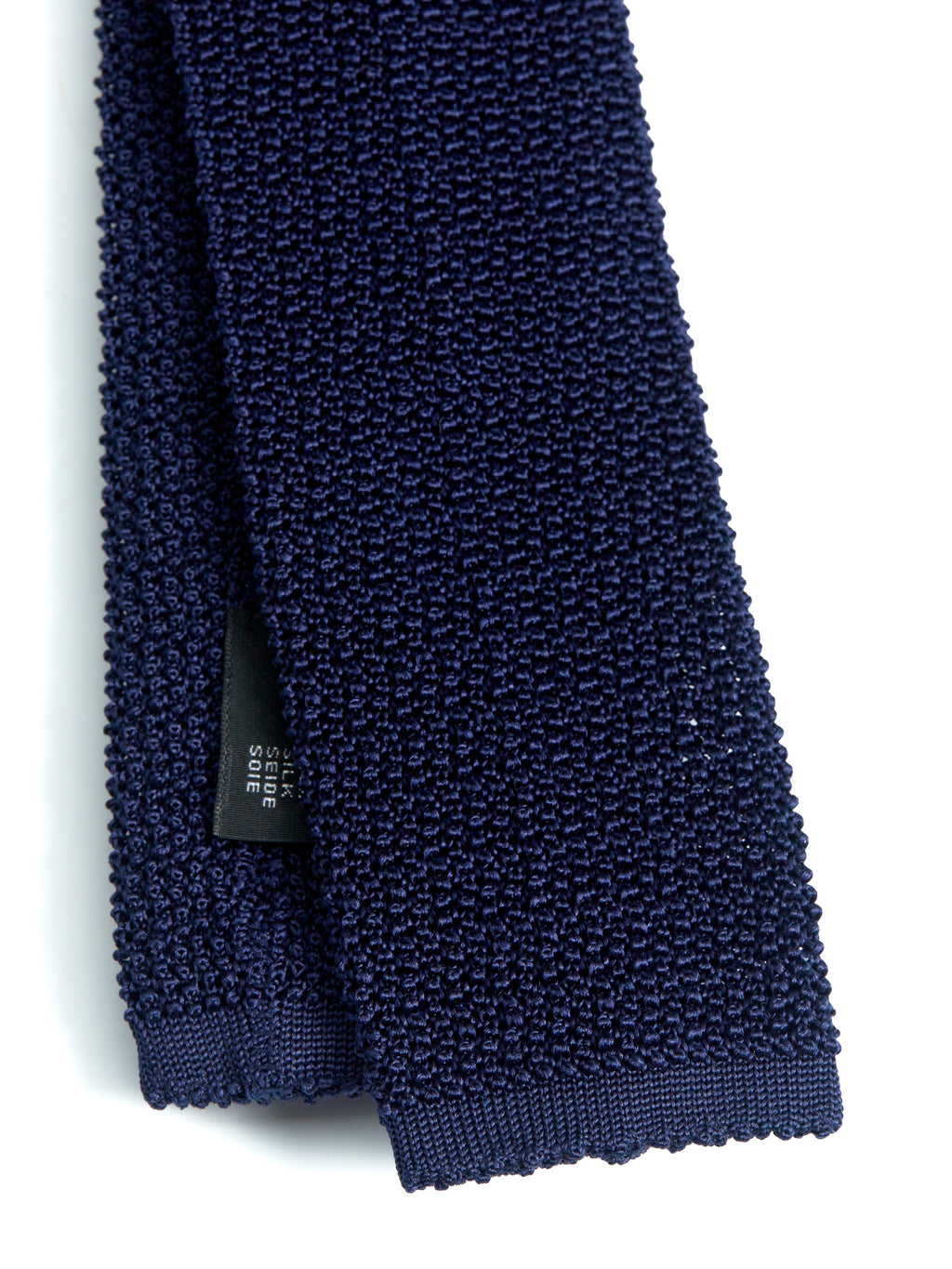  Silk Knitted Tie Navy