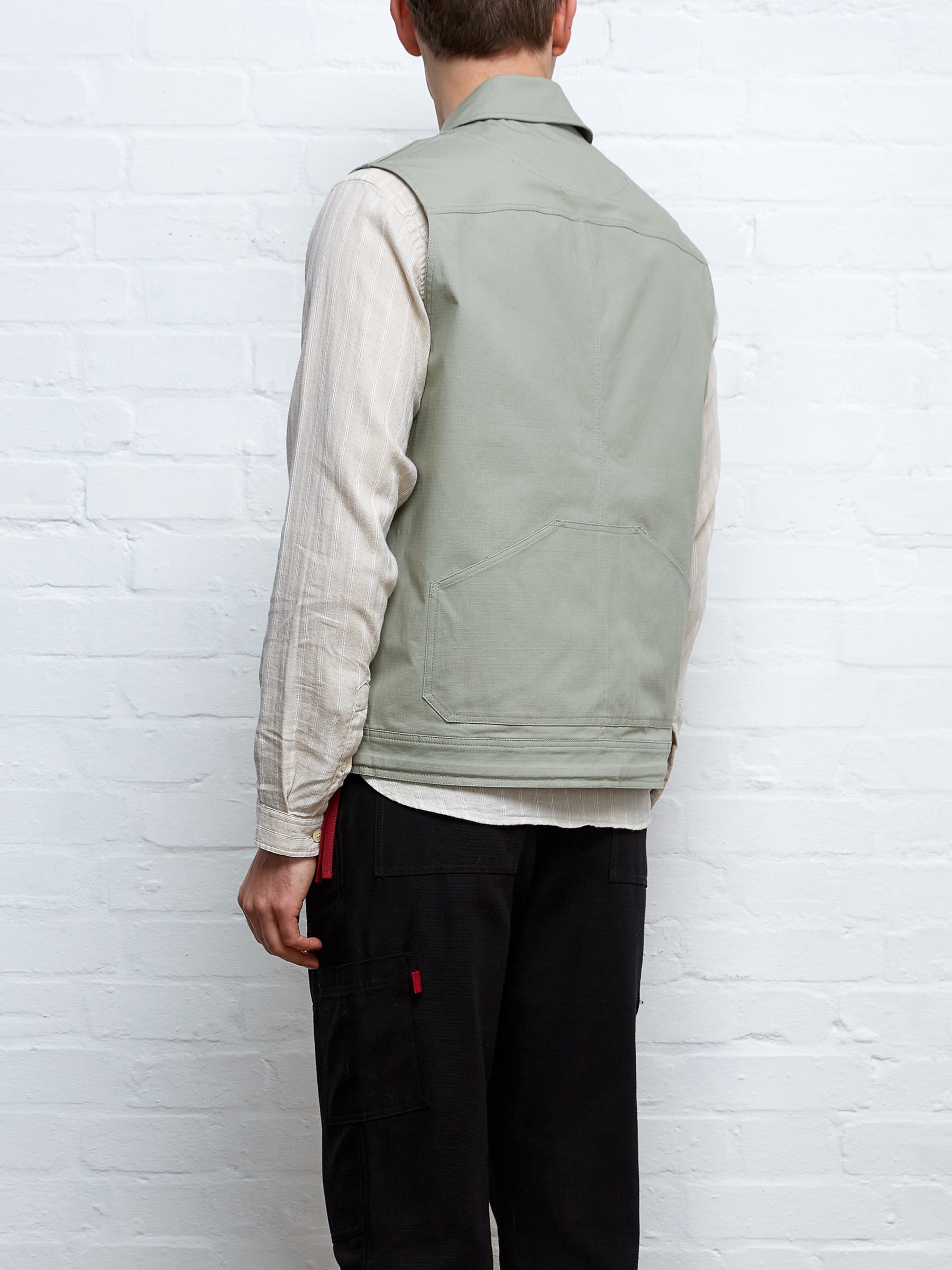  Oliver Spencer X Niwaki Scion Gardening Gilet Hyde Green