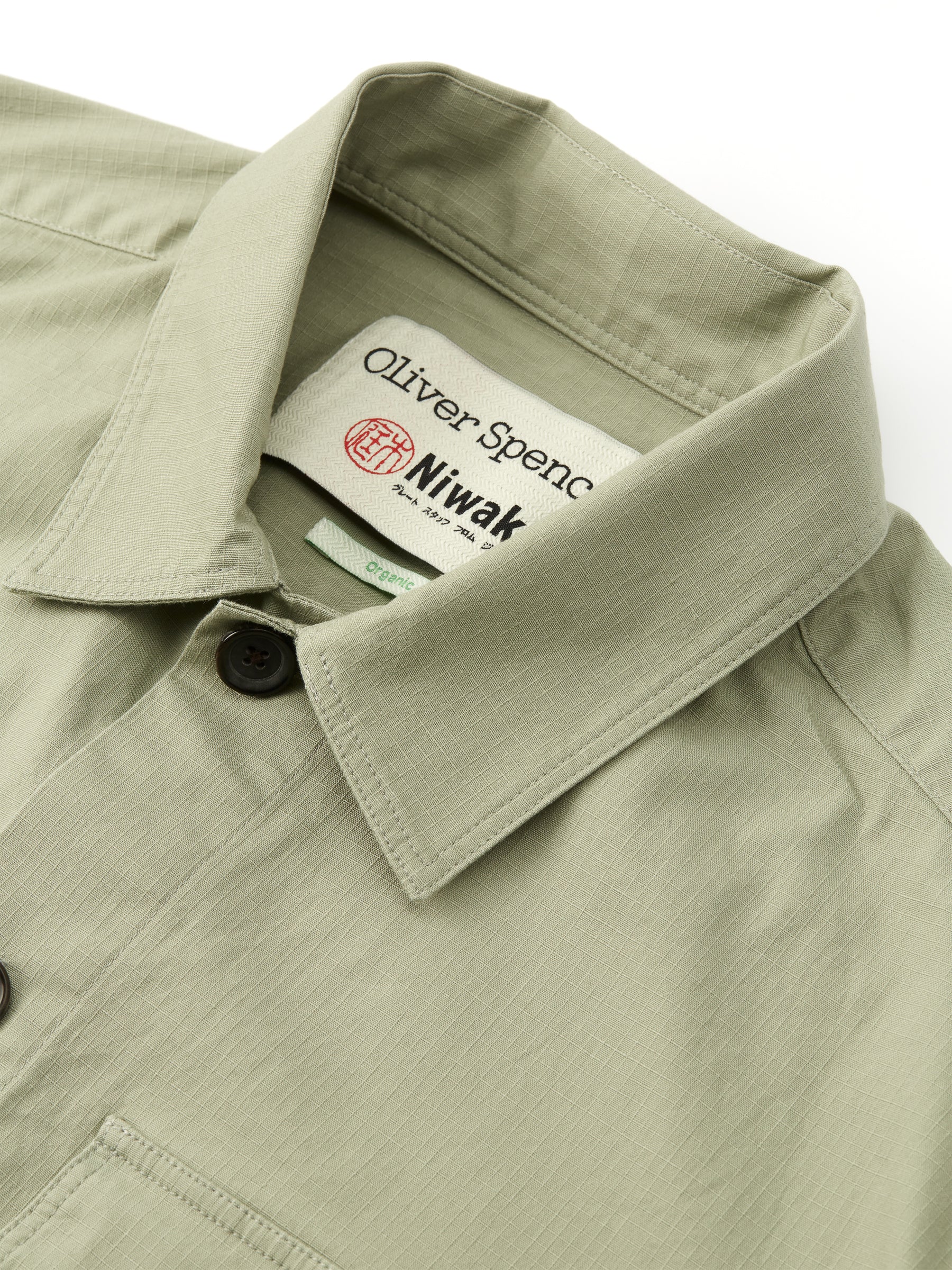 Oliver Spencer X Niwaki Haru Gardening Overshirt Hyde Green