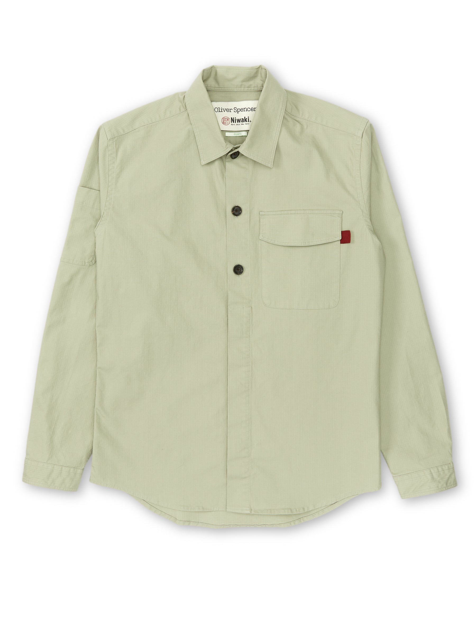  Oliver Spencer X Niwaki Haru Gardening Overshirt Hyde Green