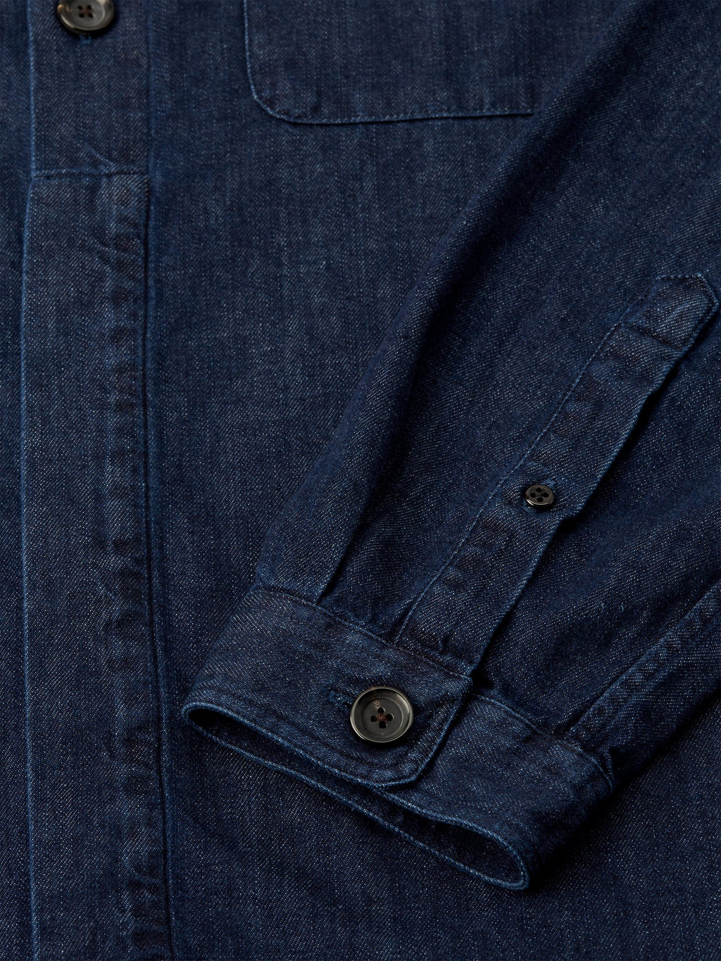  Oliver Spencer X Niwaki Haru Gardening Overshirt Mullins Denim Indigo Rinse