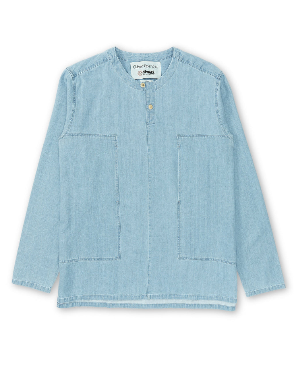  Oliver Spencer X Niwaki Ohana Gardening Smock Mullins Denim Indigo Light