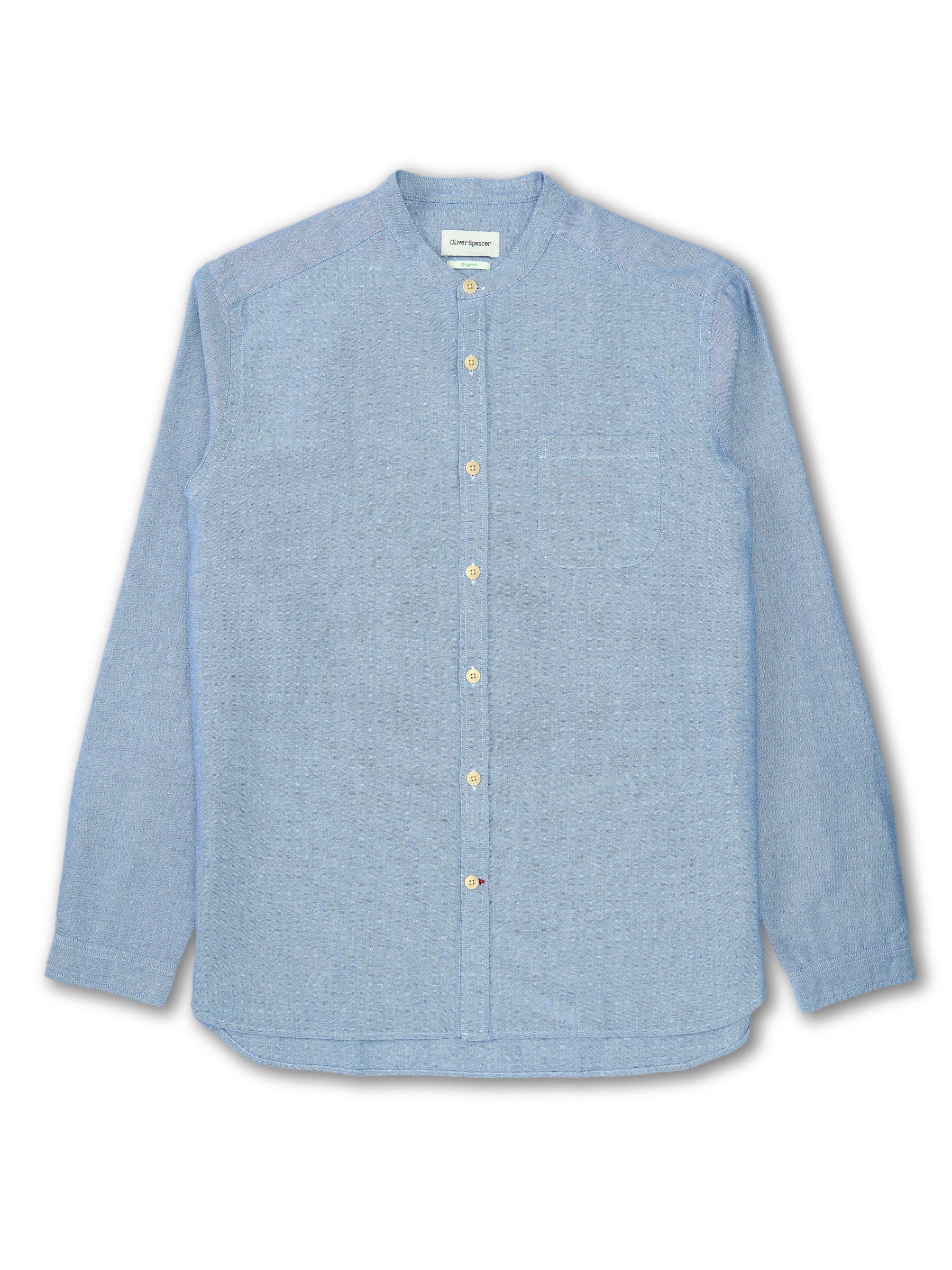 Grandad Shirt Brecon Blue