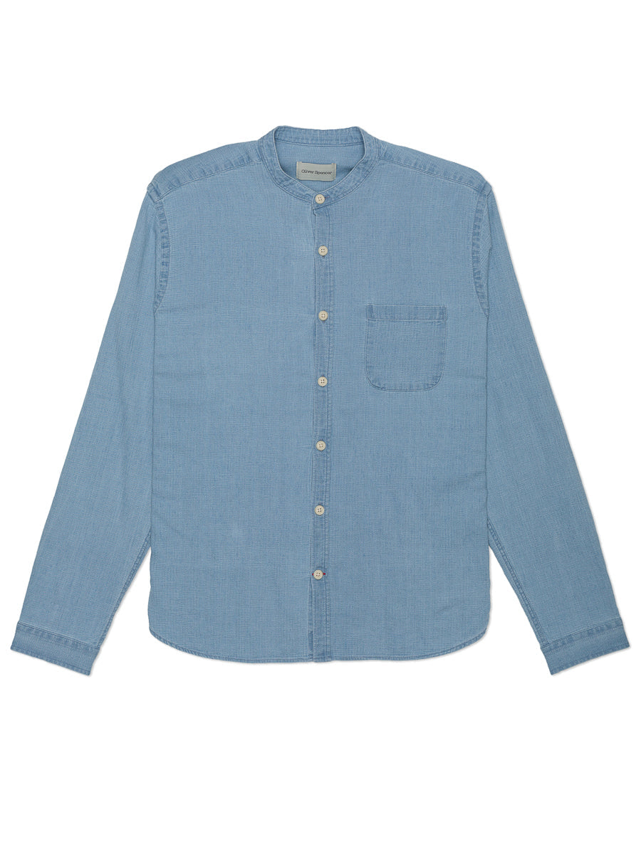  Grandad Shirt Kildale Indigo Light