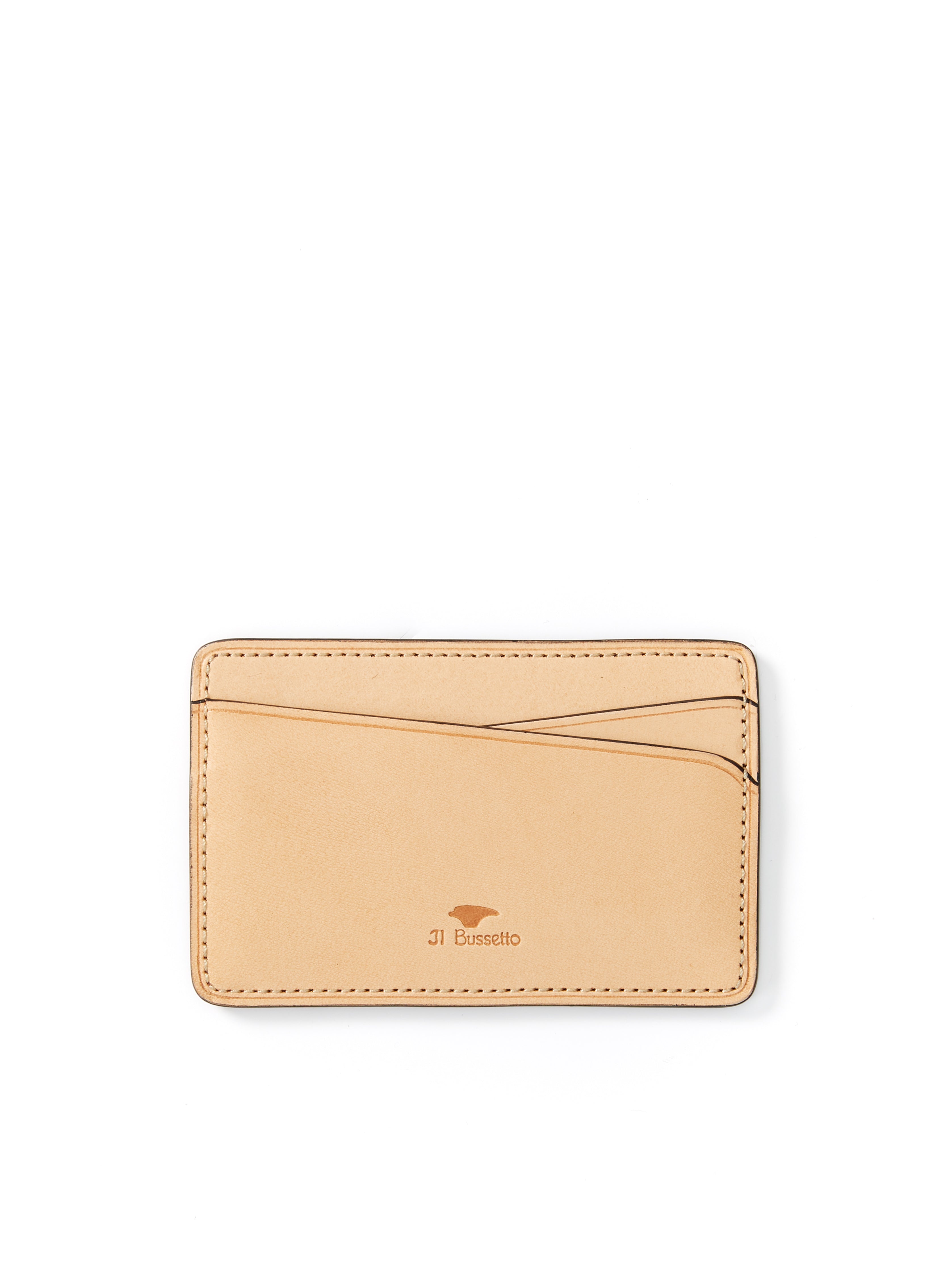  Il Bussetto Card Holder Tan Leather